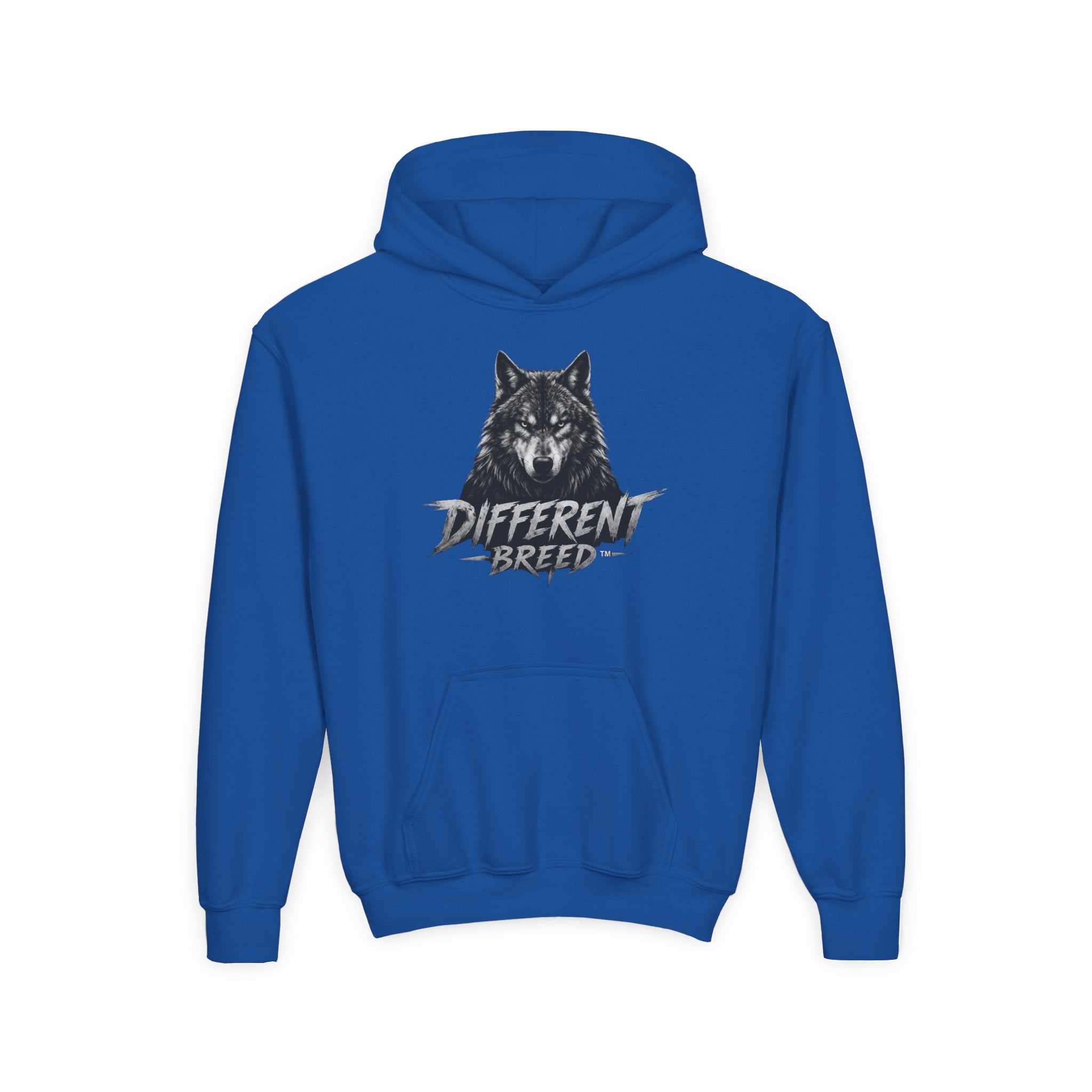 Youth Hoodie — 'Different Breed' Wolf Graphic Pullover