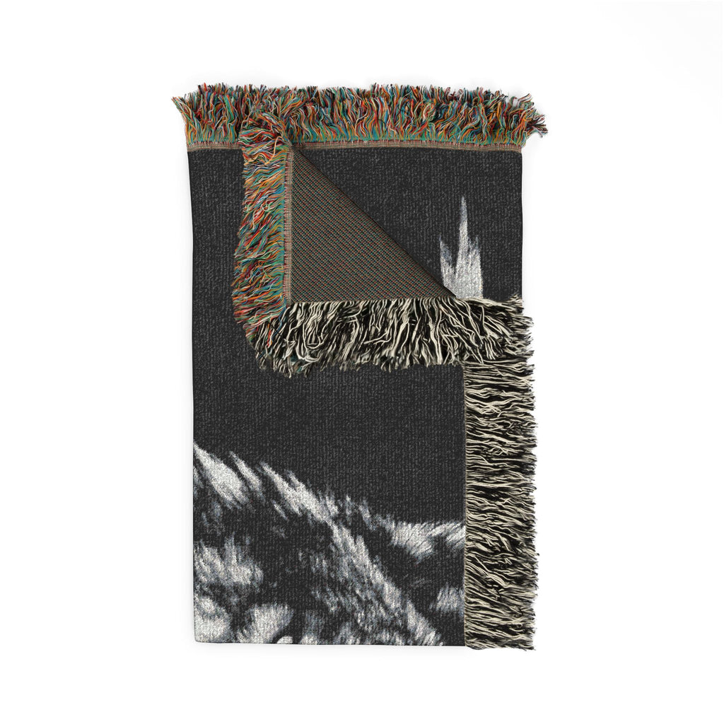 Different Breed Wolf Woven Blanket – Rustic Outdoor Throw for Men & Women