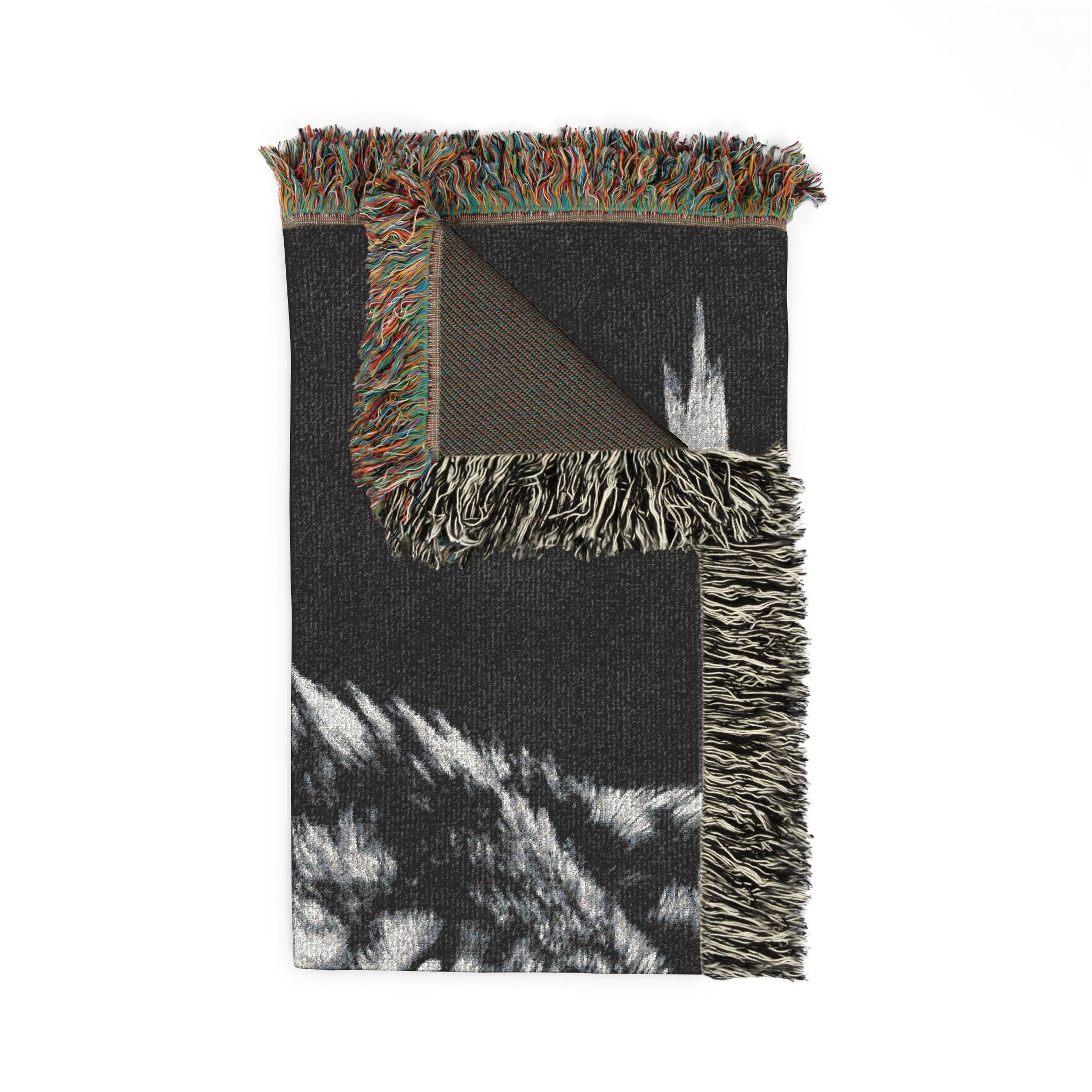 Different Breed Wolf Woven Blanket – Rustic Outdoor Throw for Men & Women