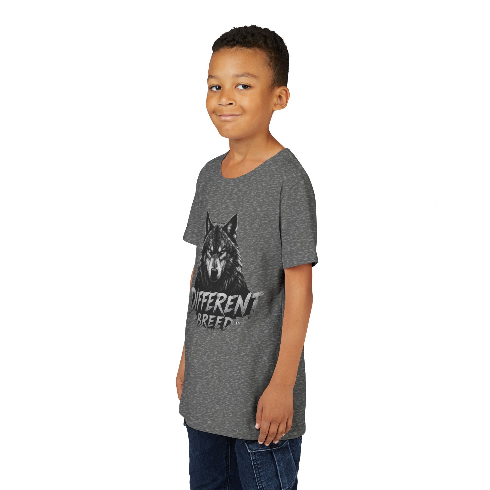 Youth Tee - 'Different Breed' Wolf Graphic Kids T-Shirt