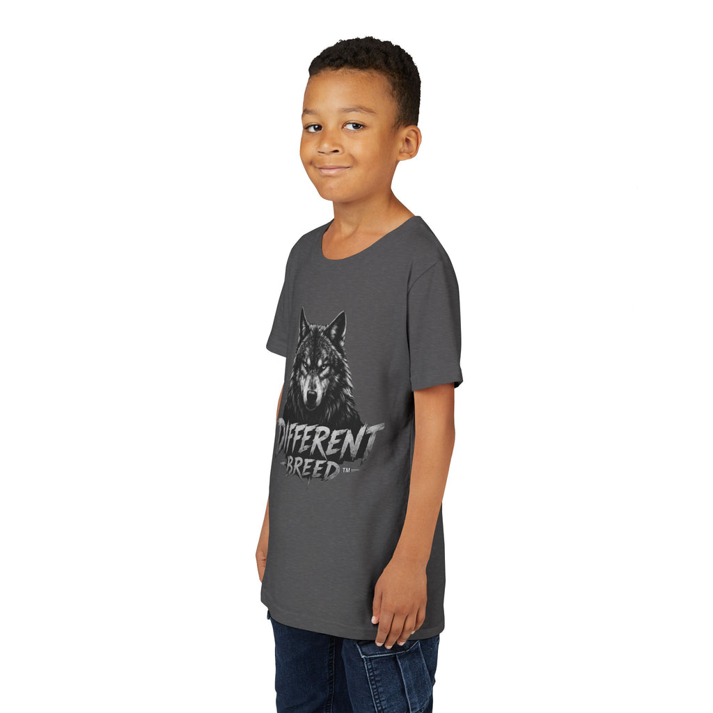Youth Tee - 'Different Breed' Wolf Graphic Kids T-Shirt