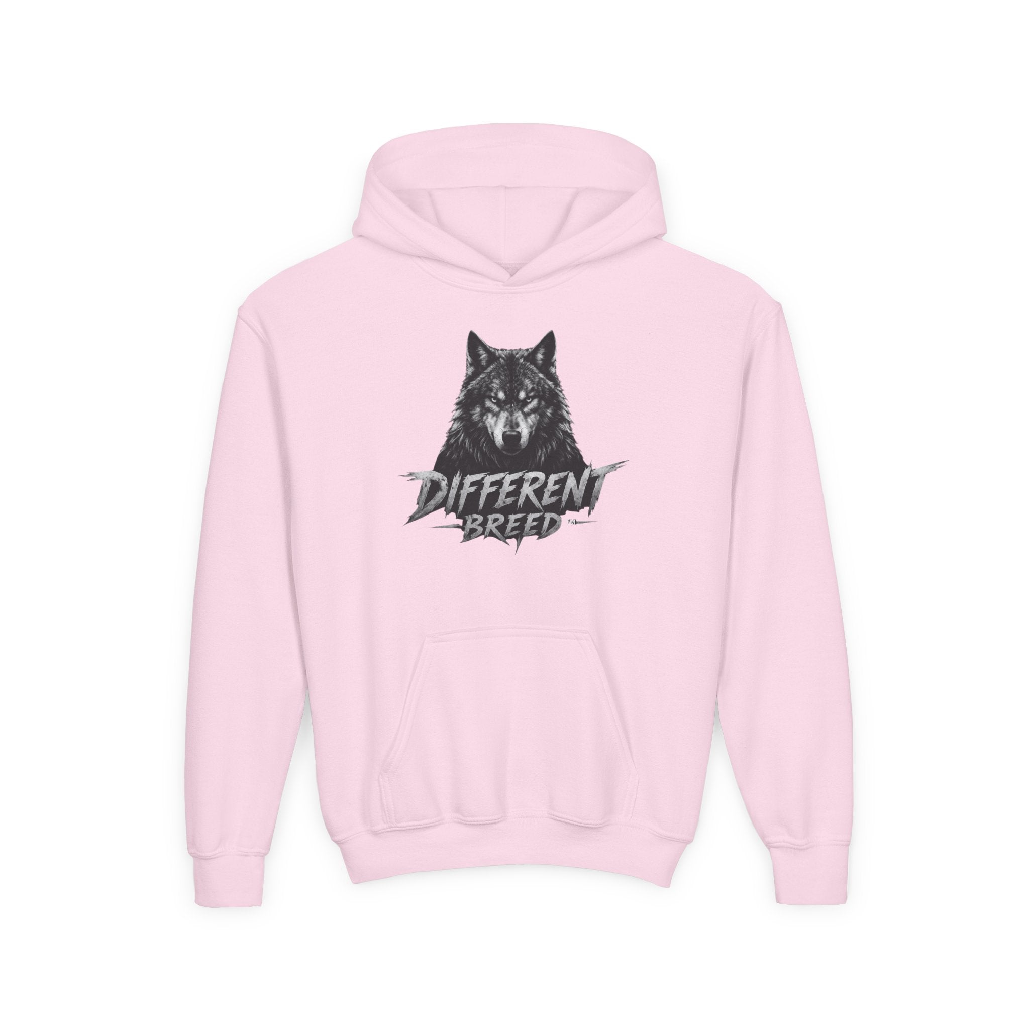 Youth Hoodie — 'Different Breed' Wolf Graphic Pullover