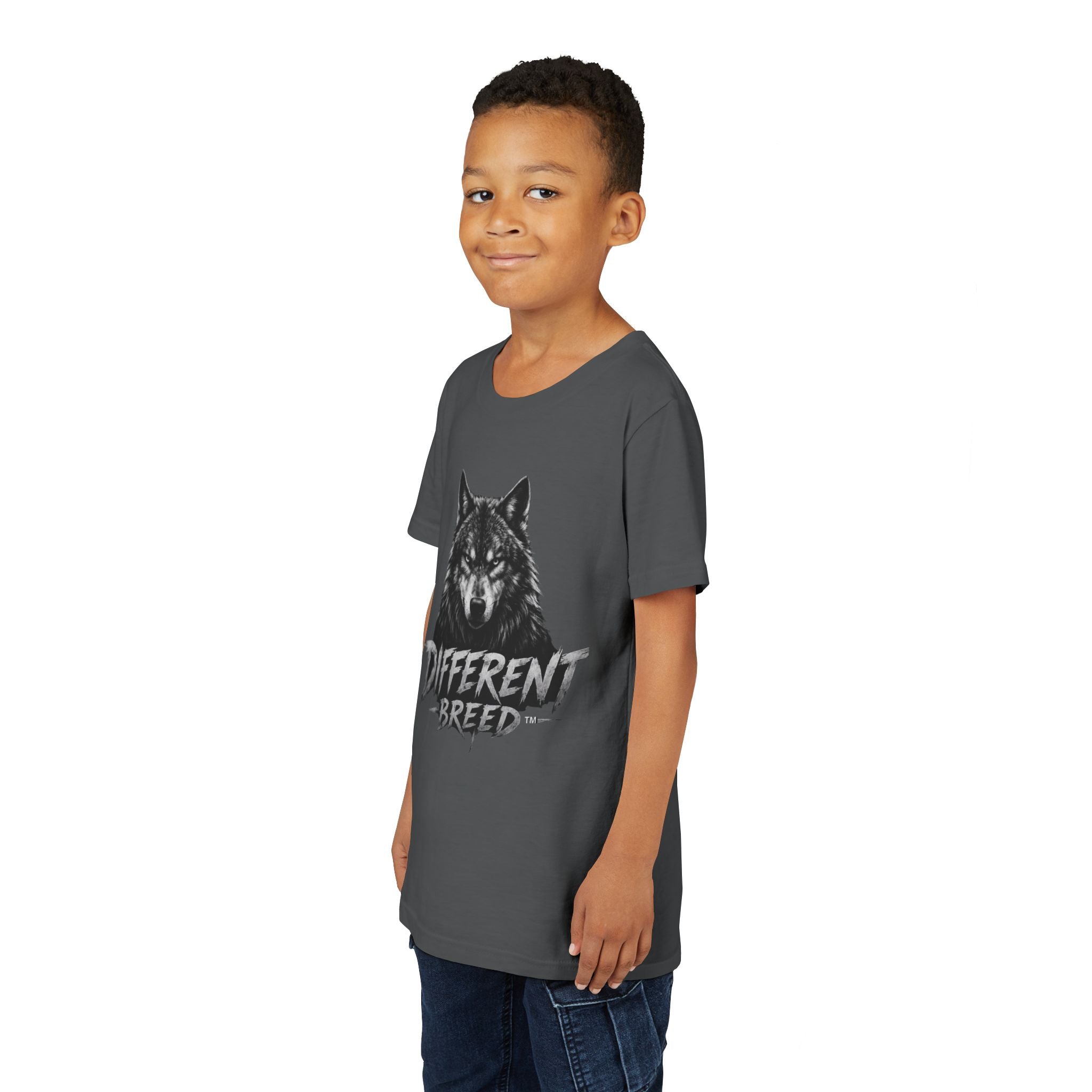Youth Tee - 'Different Breed' Wolf Graphic Kids T-Shirt