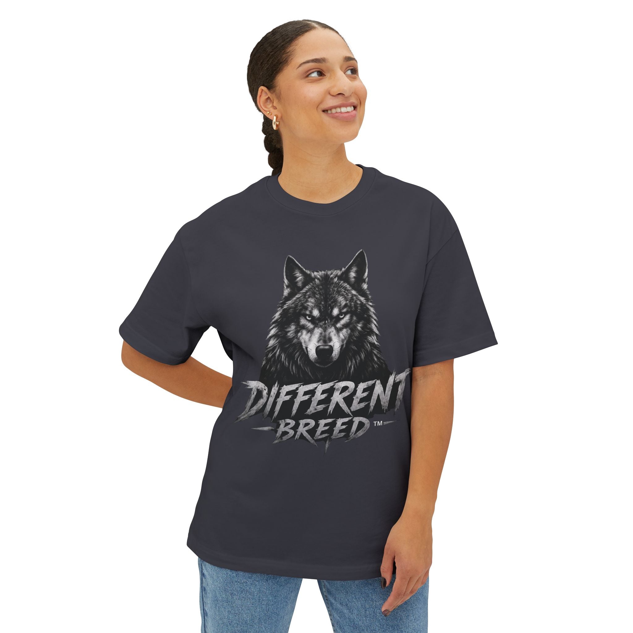 Different Breed Classic Logo Tee — Bold Unisex Boxy T-Shirt
