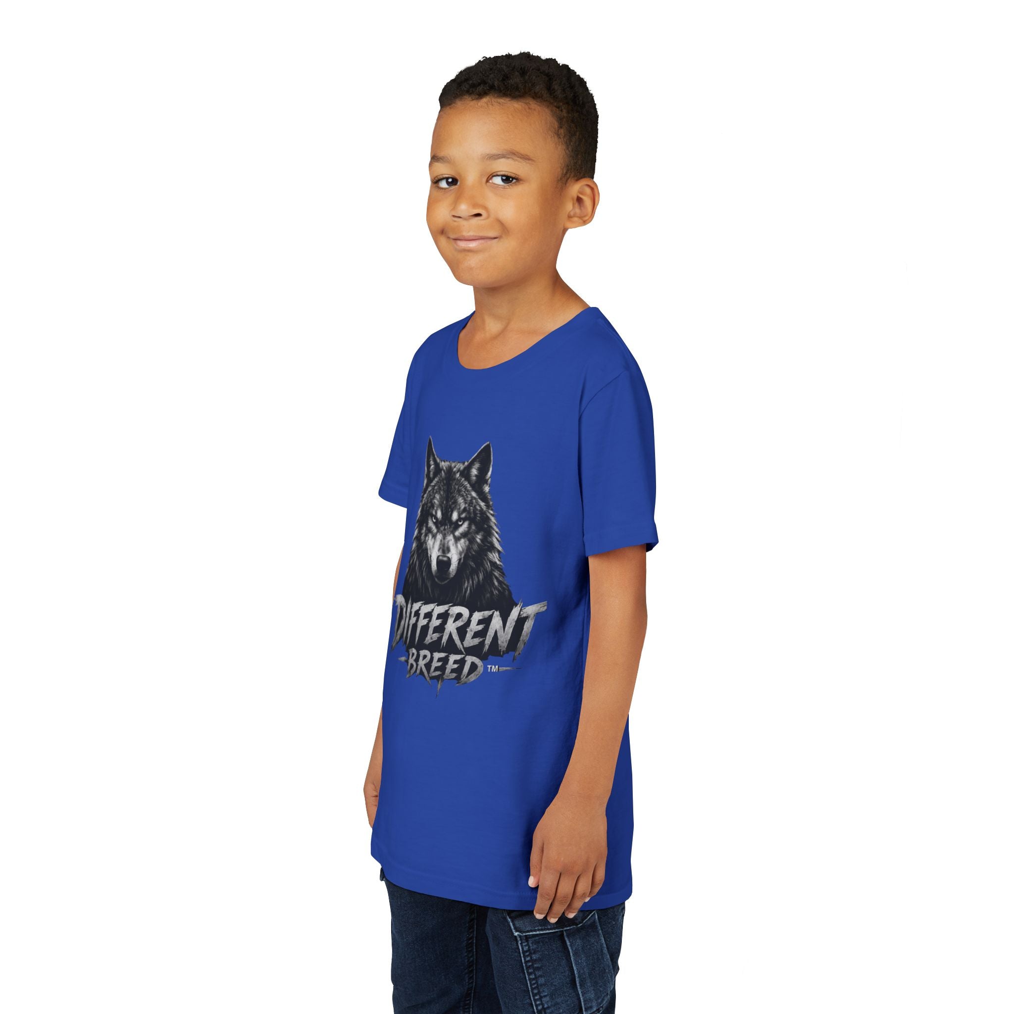 Youth Tee - 'Different Breed' Wolf Graphic Kids T-Shirt