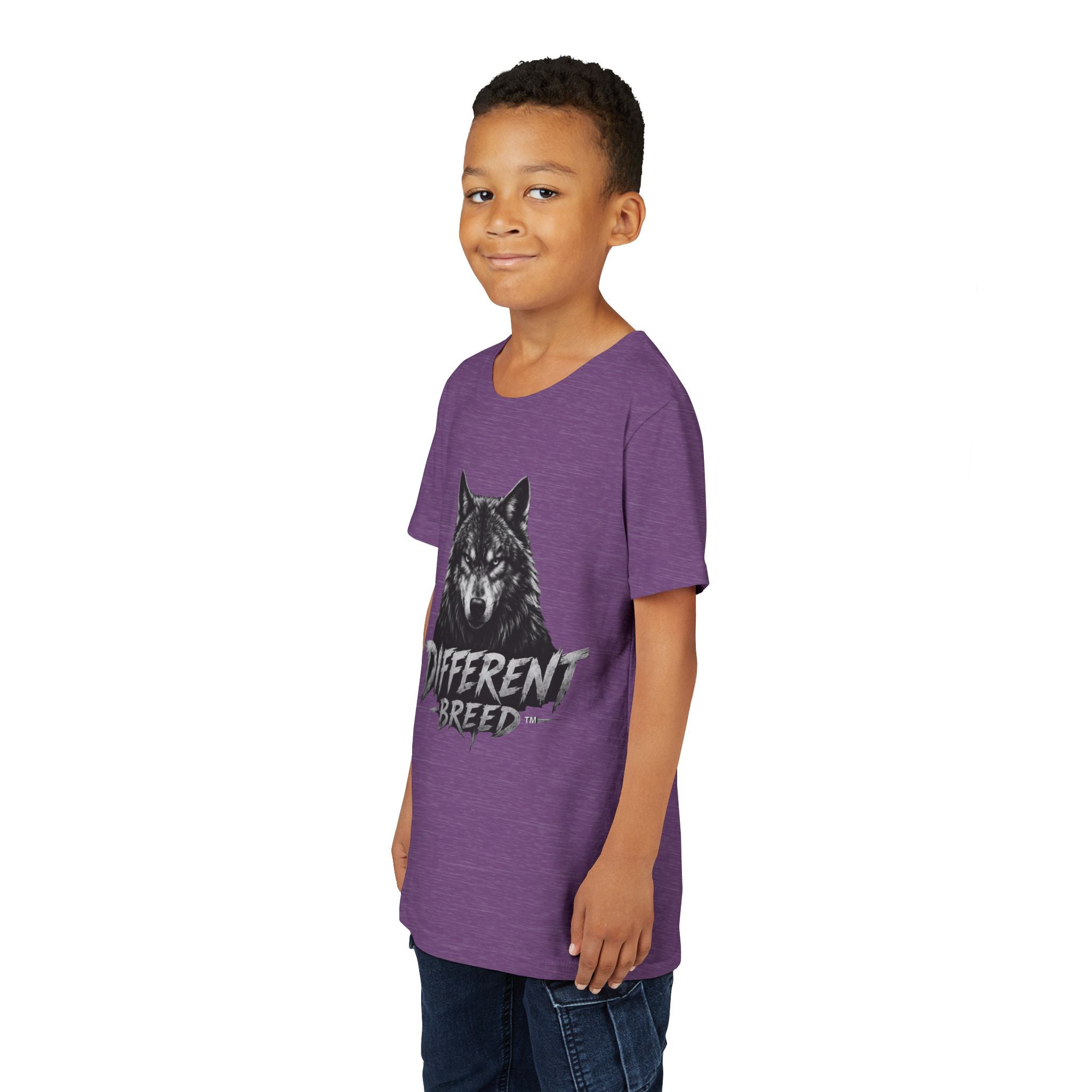 Youth Tee - 'Different Breed' Wolf Graphic Kids T-Shirt