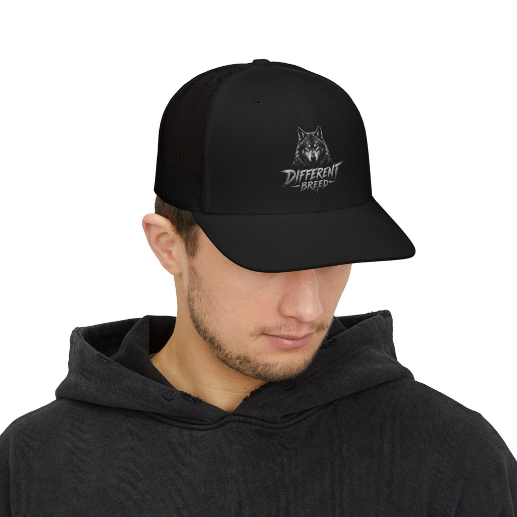 Wolf Head Trucker Cap — "Different Breed" Snapback Hat