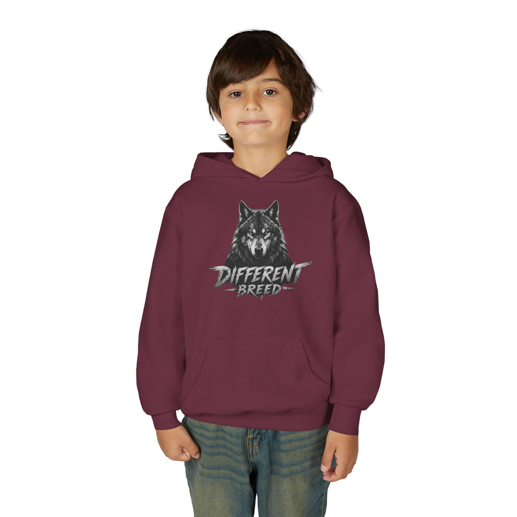 Youth Hoodie — 'Different Breed' Wolf Graphic Pullover