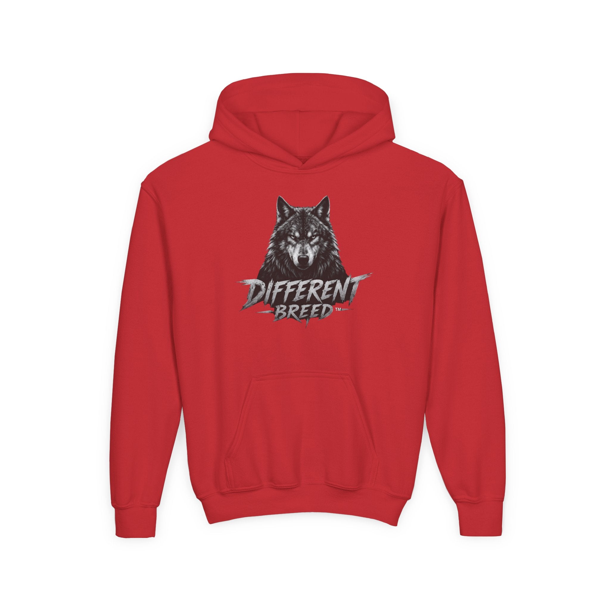 Youth Hoodie — 'Different Breed' Wolf Graphic Pullover
