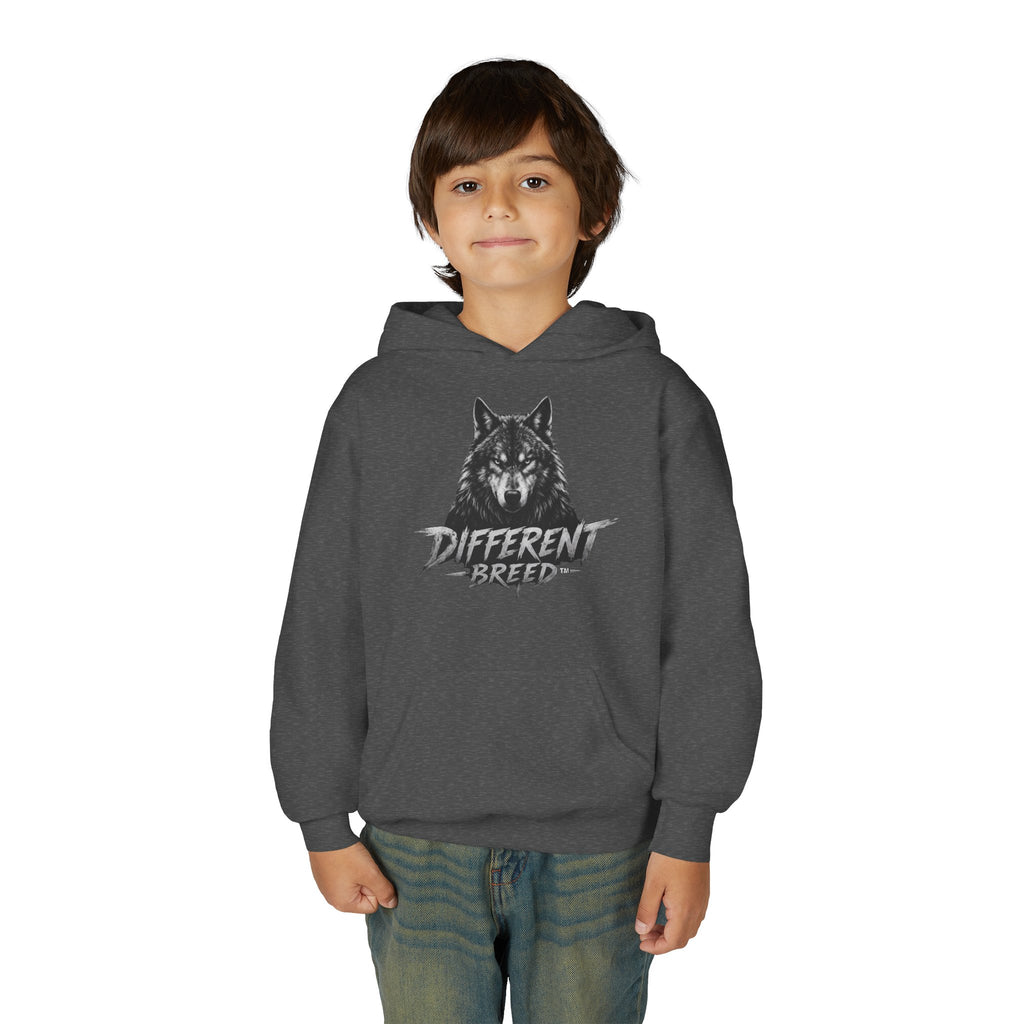 Youth Hoodie — 'Different Breed' Wolf Graphic Pullover
