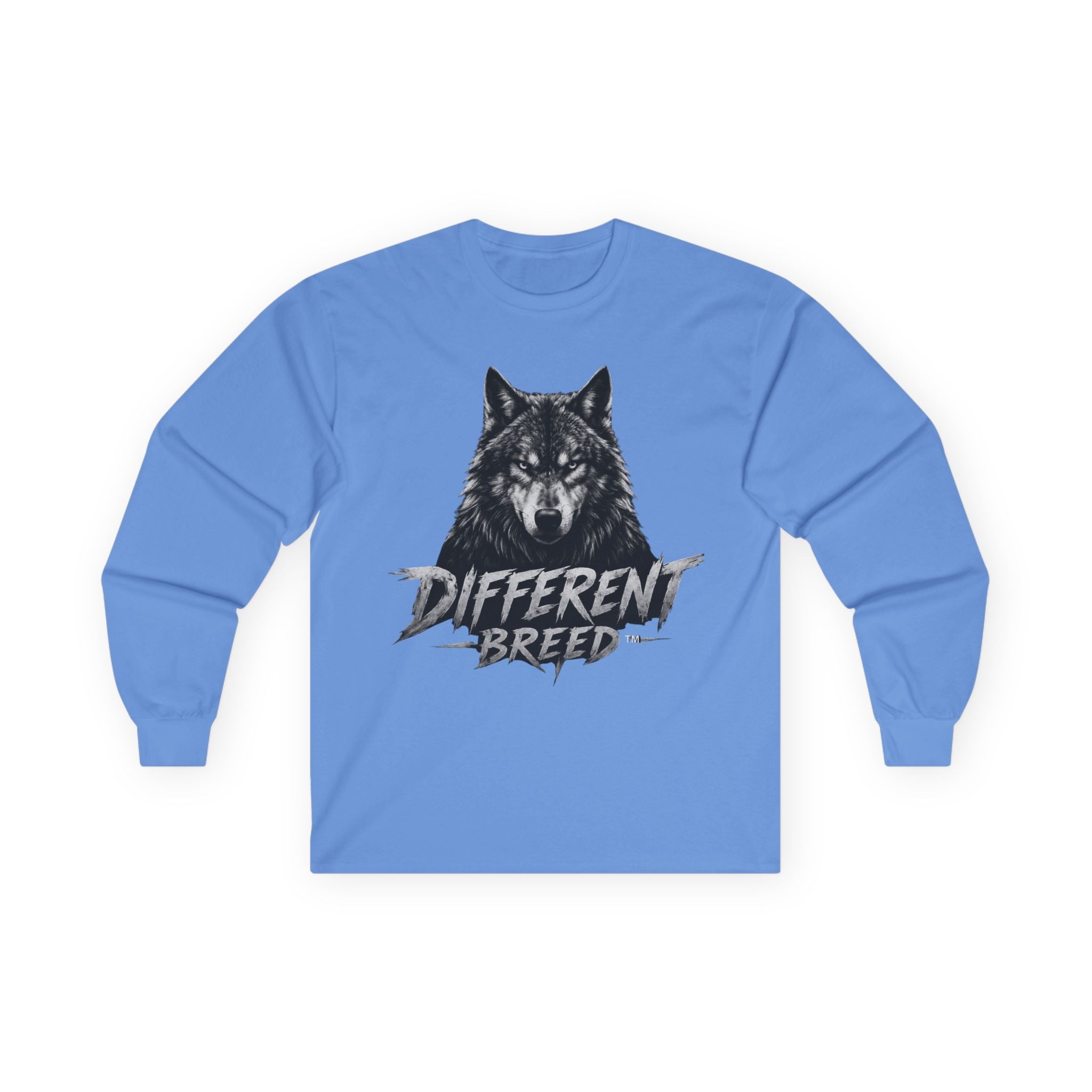 Different Breed Wolf Long Sleeve Tee — Graphic Animal Crewneck