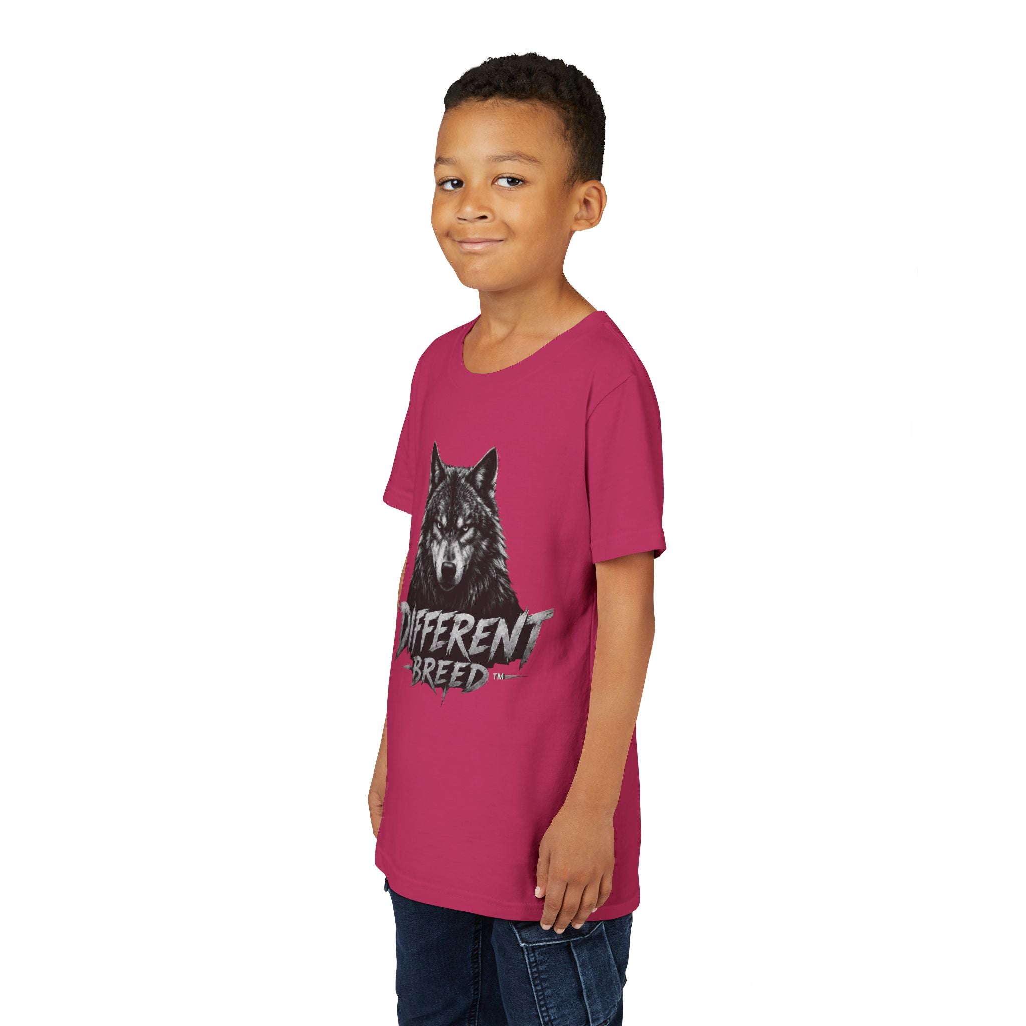 Youth Tee - 'Different Breed' Wolf Graphic Kids T-Shirt