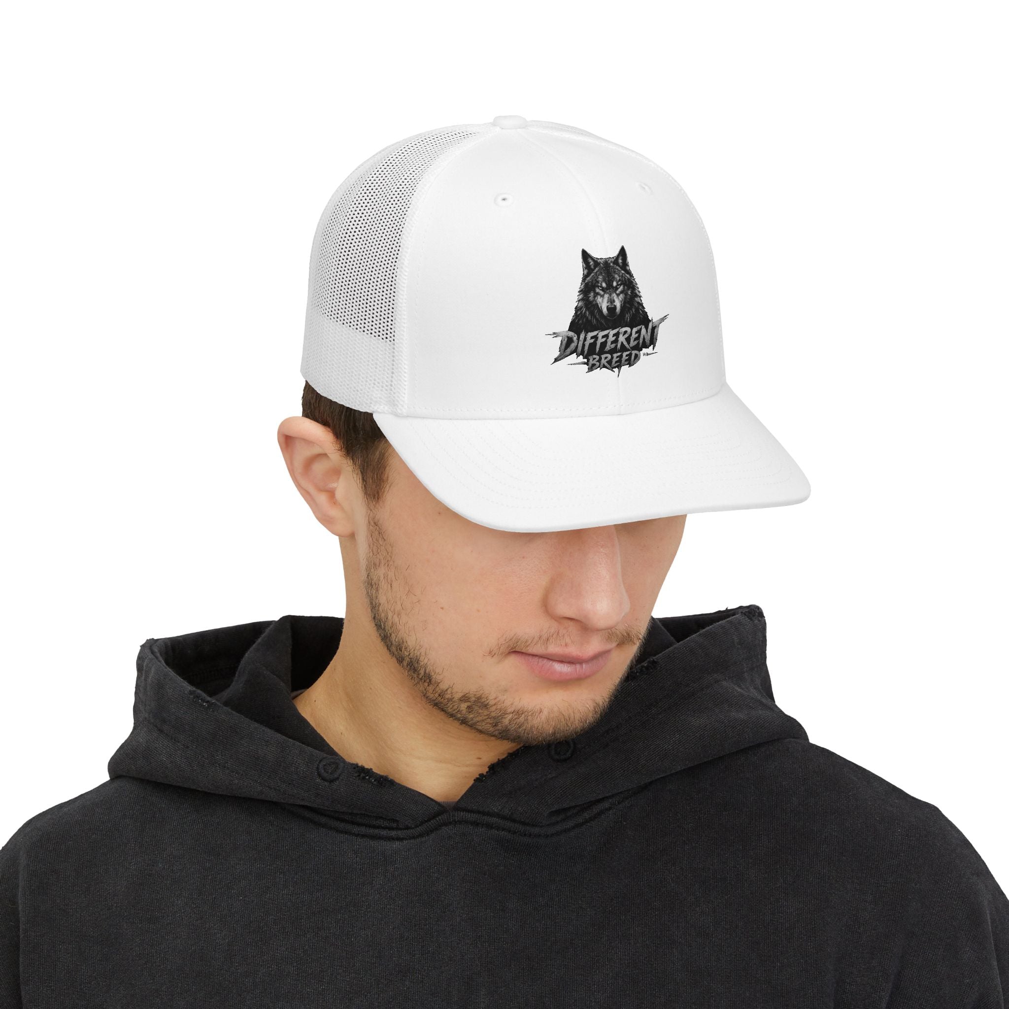 Wolf Head Trucker Cap — "Different Breed" Snapback Hat