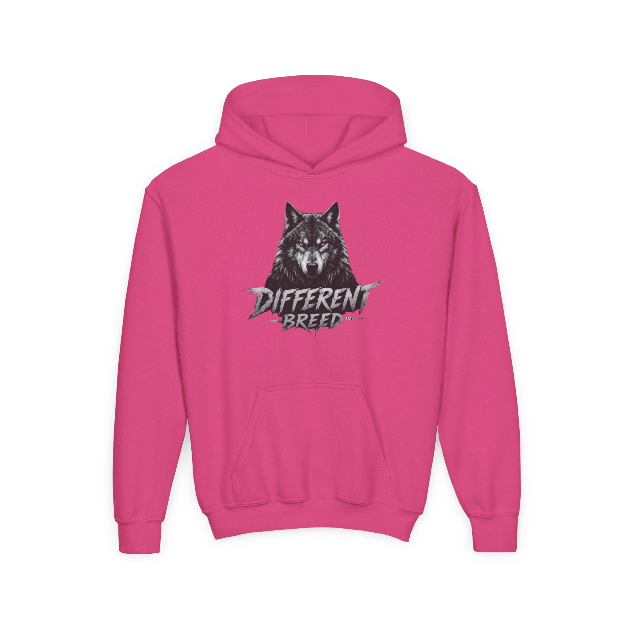 Youth Hoodie — 'Different Breed' Wolf Graphic Pullover