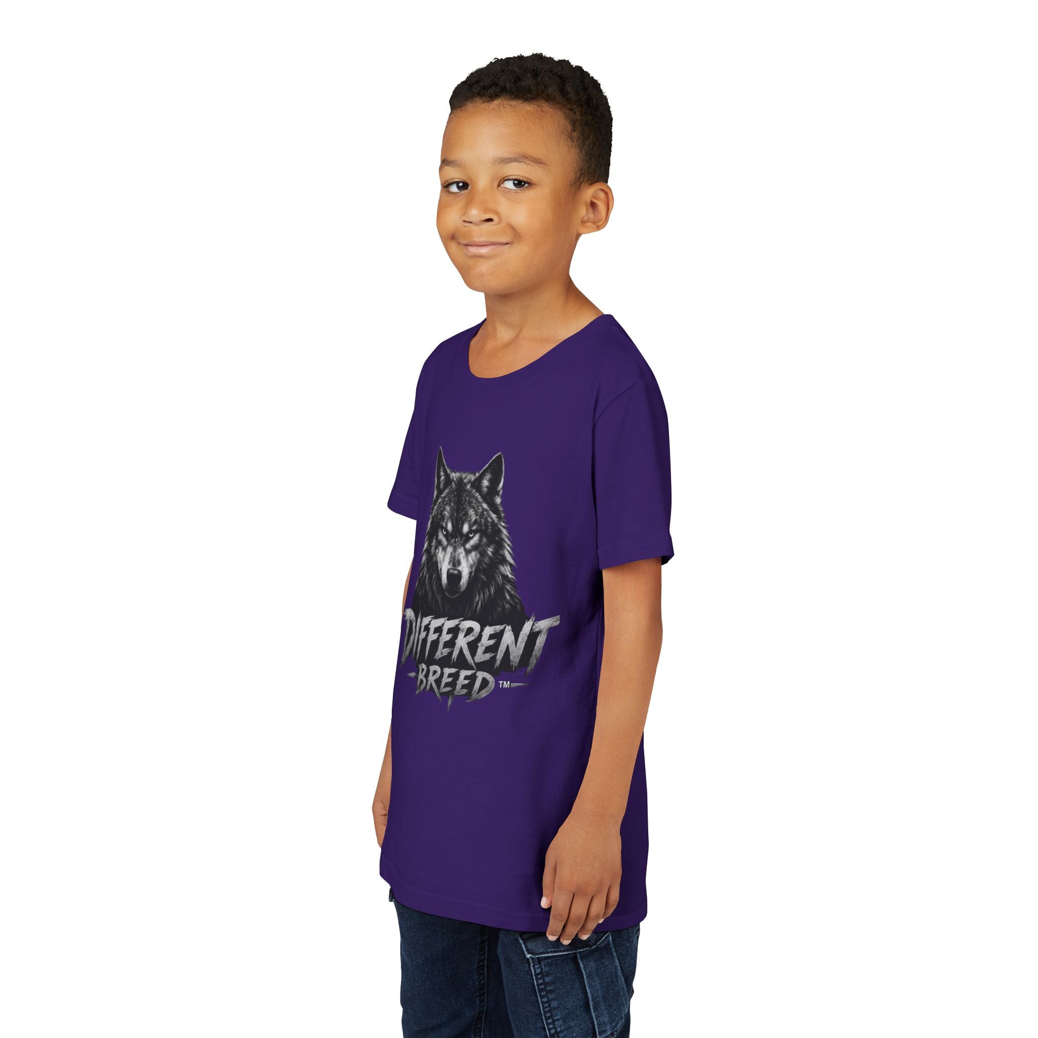 Youth Tee - 'Different Breed' Wolf Graphic Kids T-Shirt