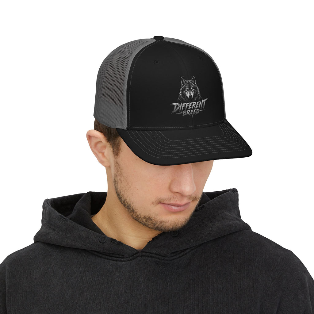 Wolf Head Trucker Cap — "Different Breed" Snapback Hat