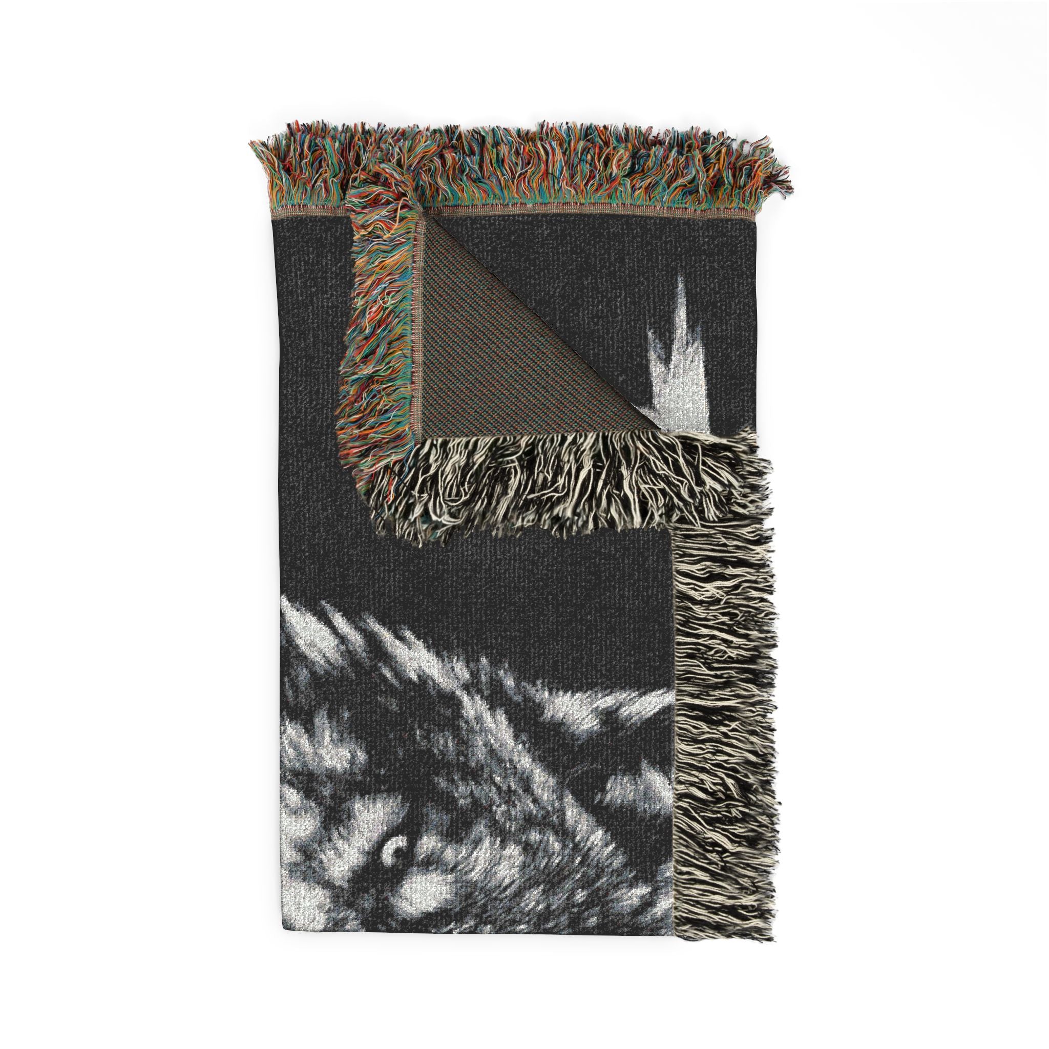 Different Breed Wolf Woven Blanket – Rustic Outdoor Throw for Men & Women