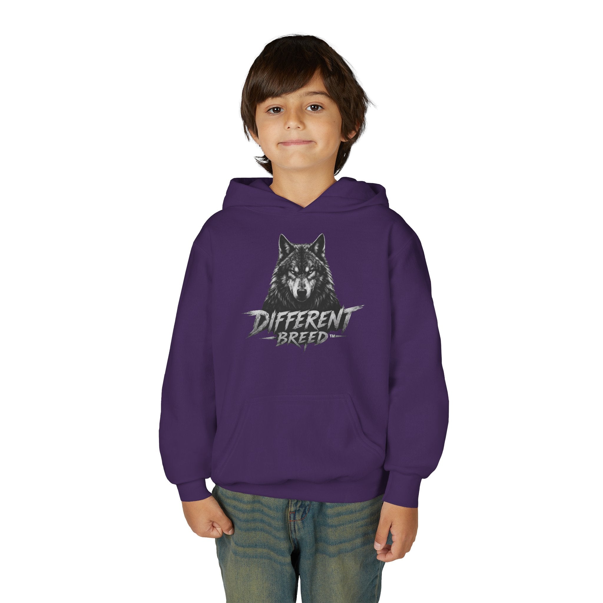 Youth Hoodie — 'Different Breed' Wolf Graphic Pullover