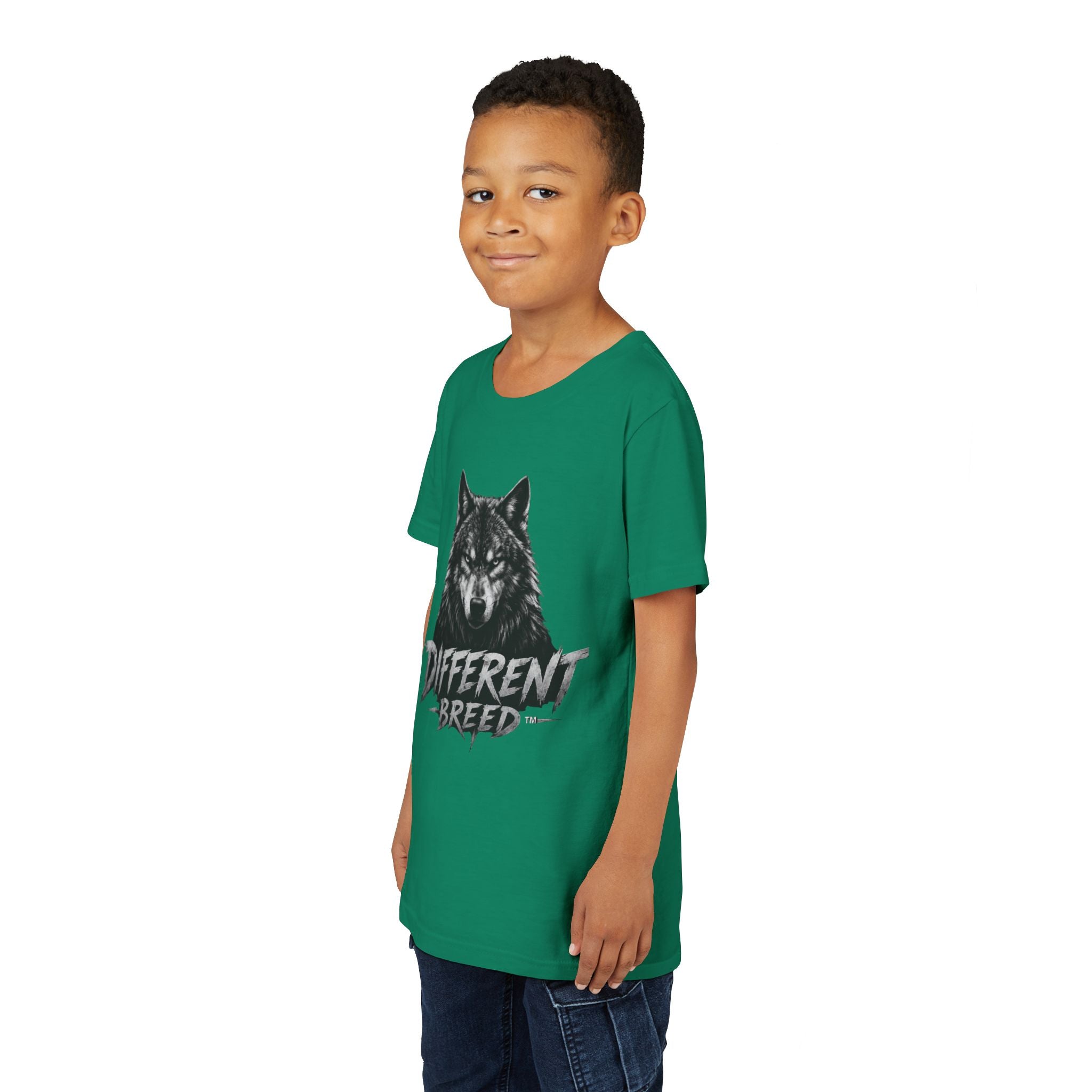 Youth Tee - 'Different Breed' Wolf Graphic Kids T-Shirt