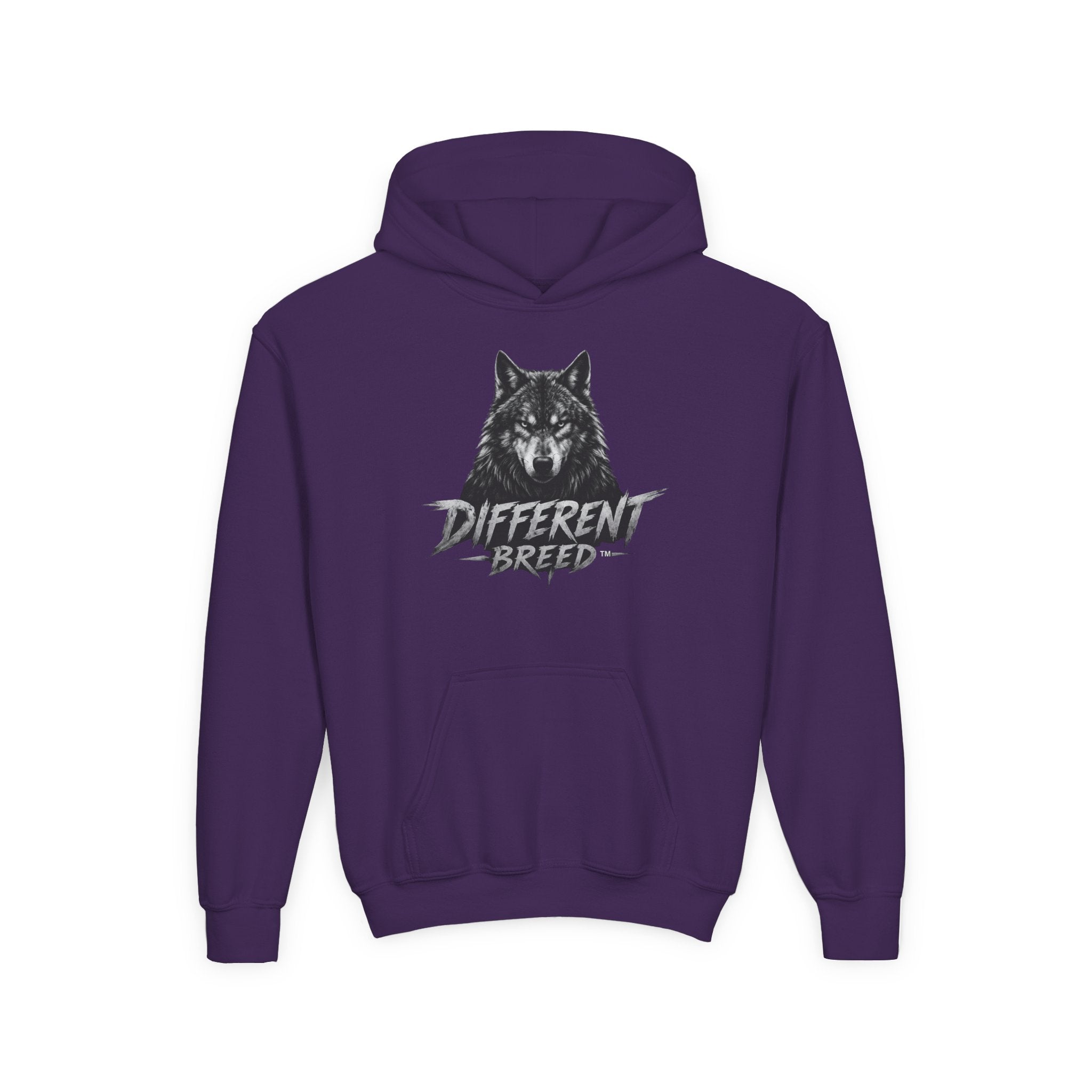 Youth Hoodie — 'Different Breed' Wolf Graphic Pullover