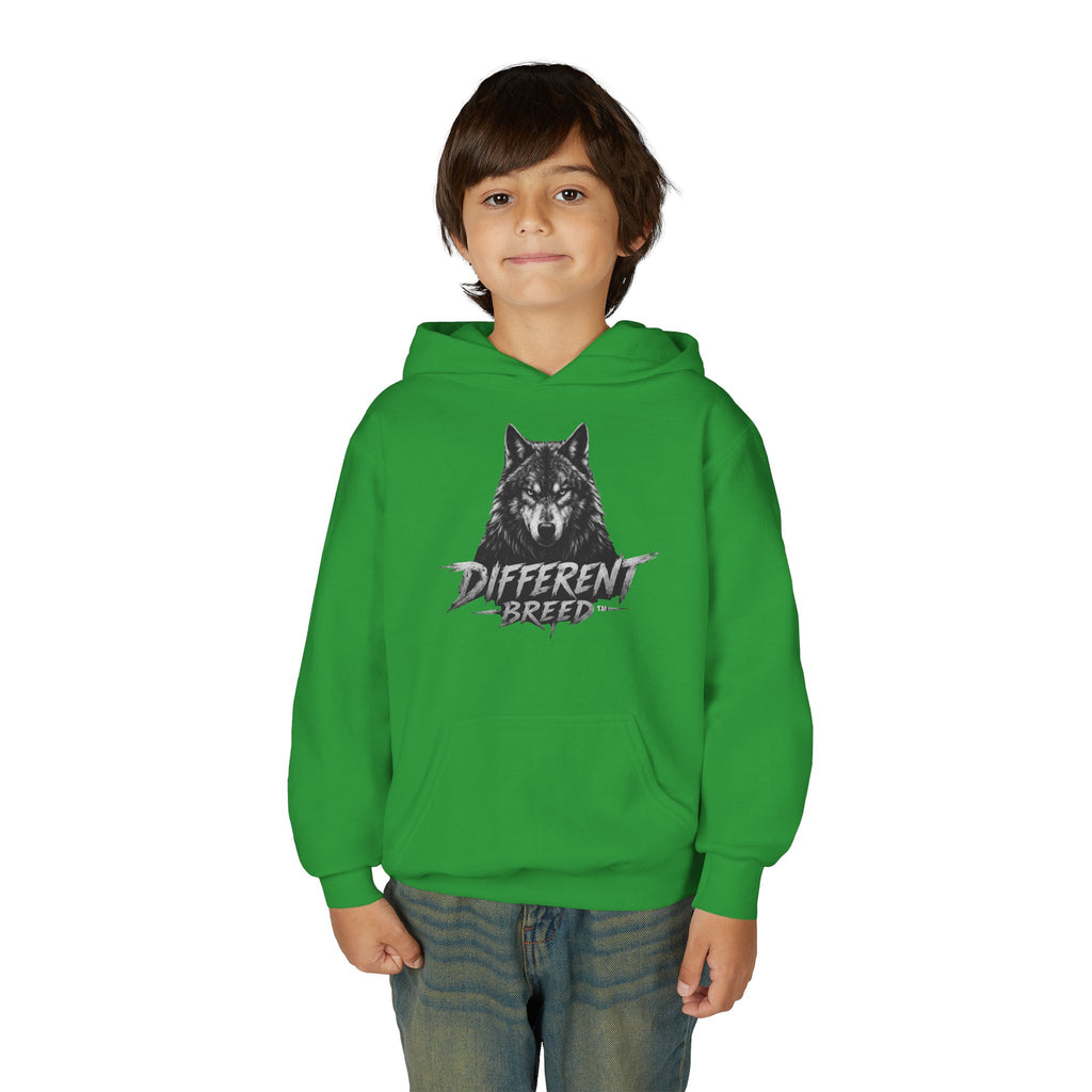 Youth Hoodie — 'Different Breed' Wolf Graphic Pullover