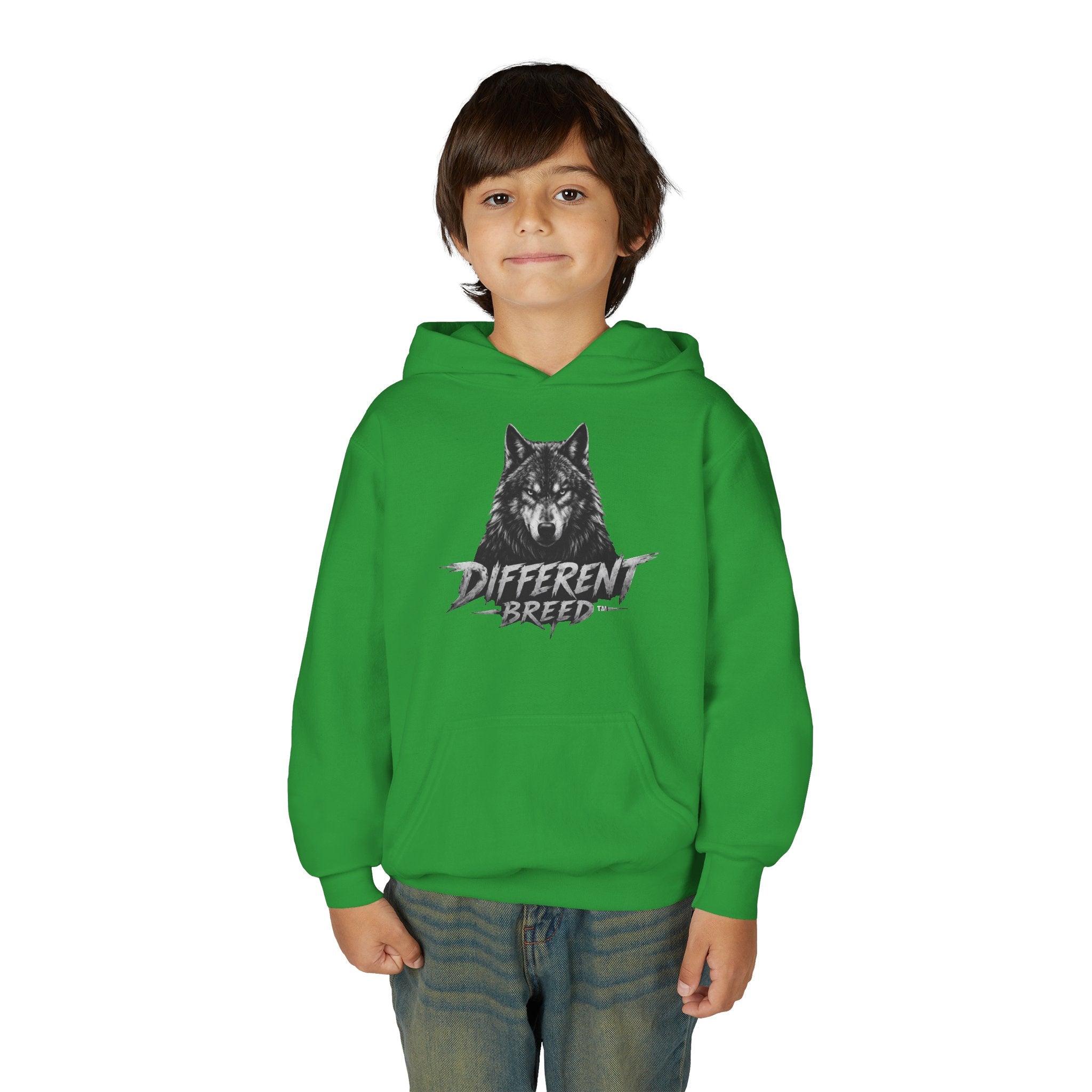 Youth Hoodie — 'Different Breed' Wolf Graphic Pullover