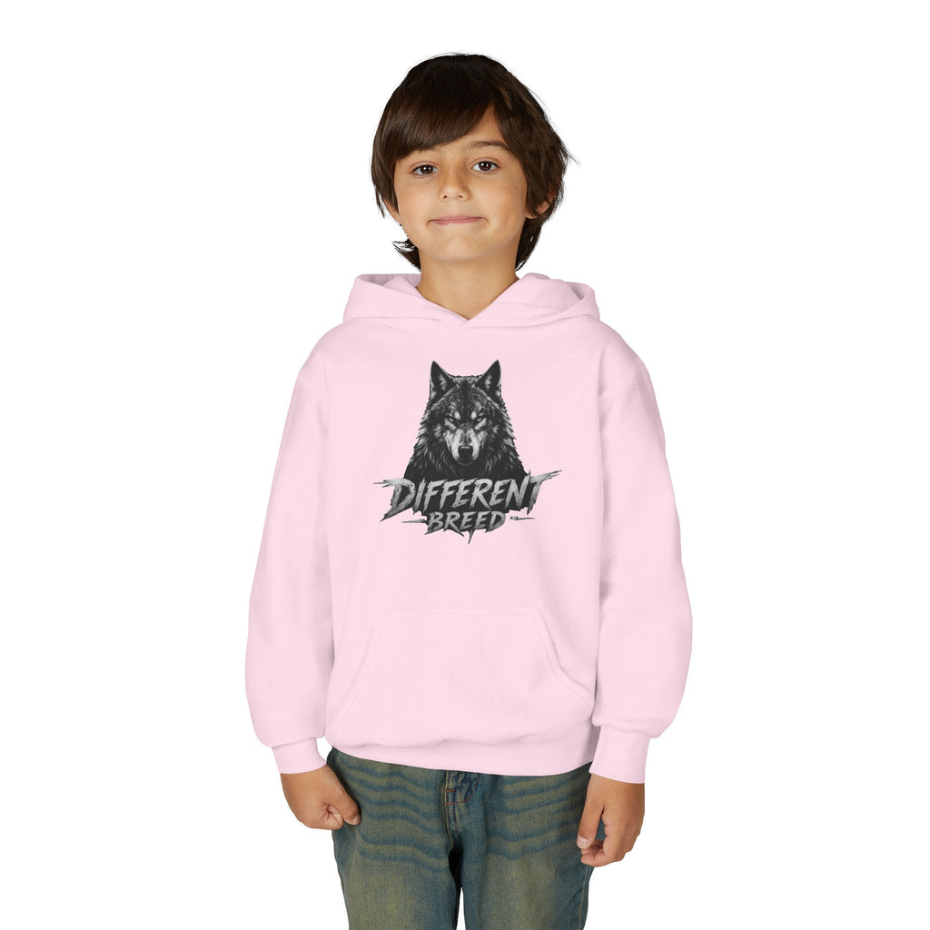 Youth Hoodie — 'Different Breed' Wolf Graphic Pullover