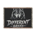 Different Breed Wolf Woven Blanket – Rustic Outdoor Throw for Men & Women