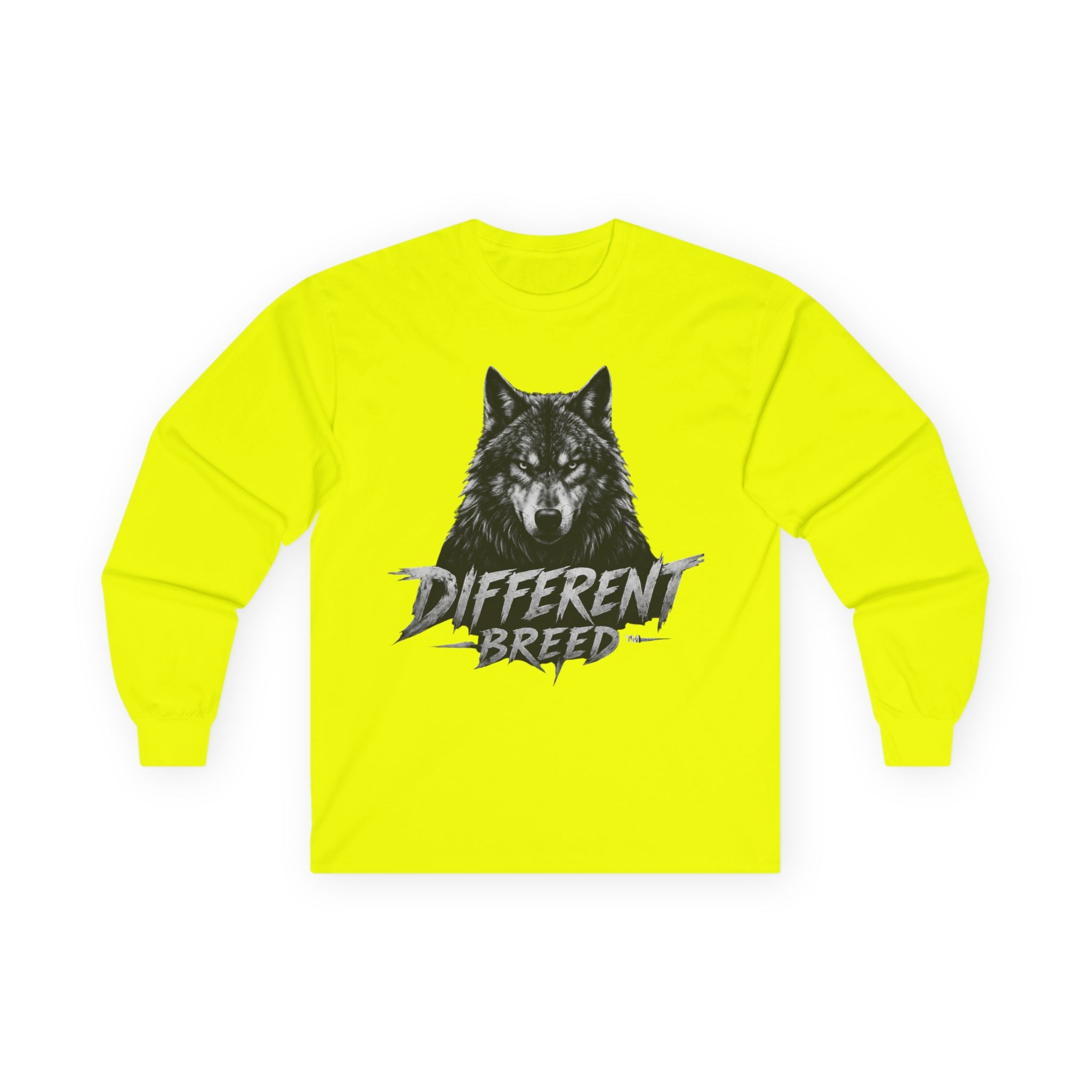 Different Breed Wolf Long Sleeve Tee — Graphic Animal Crewneck