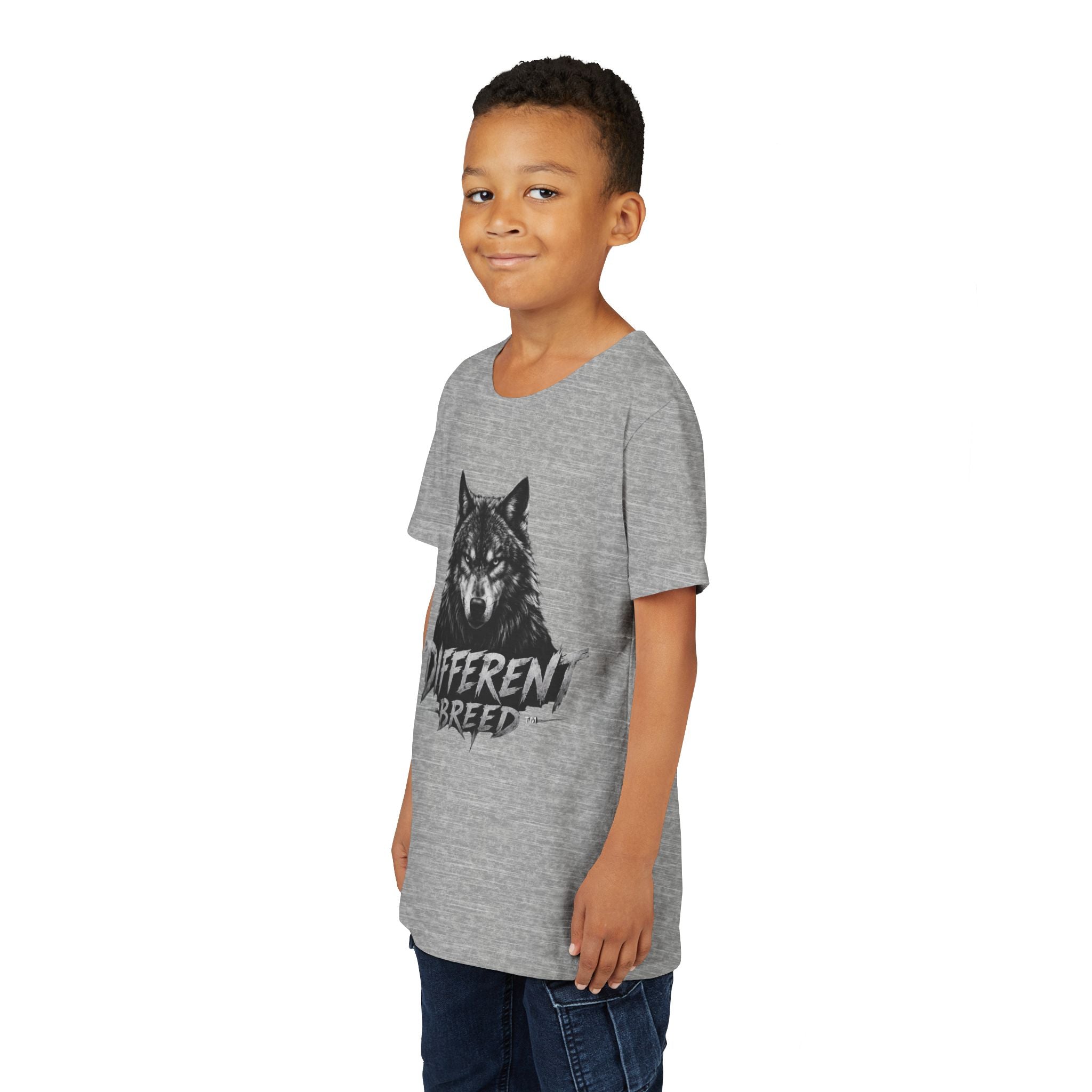 Youth Tee - 'Different Breed' Wolf Graphic Kids T-Shirt