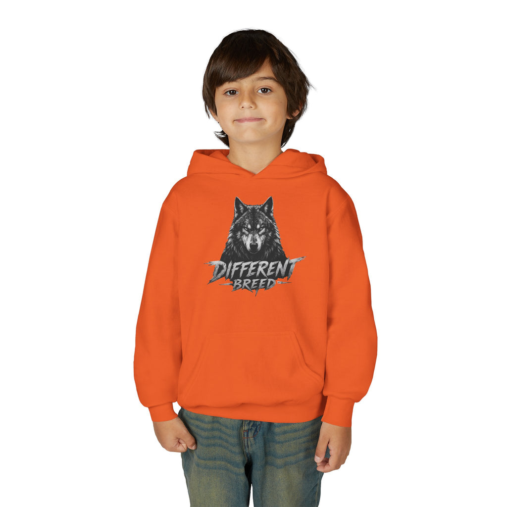 Youth Hoodie — 'Different Breed' Wolf Graphic Pullover