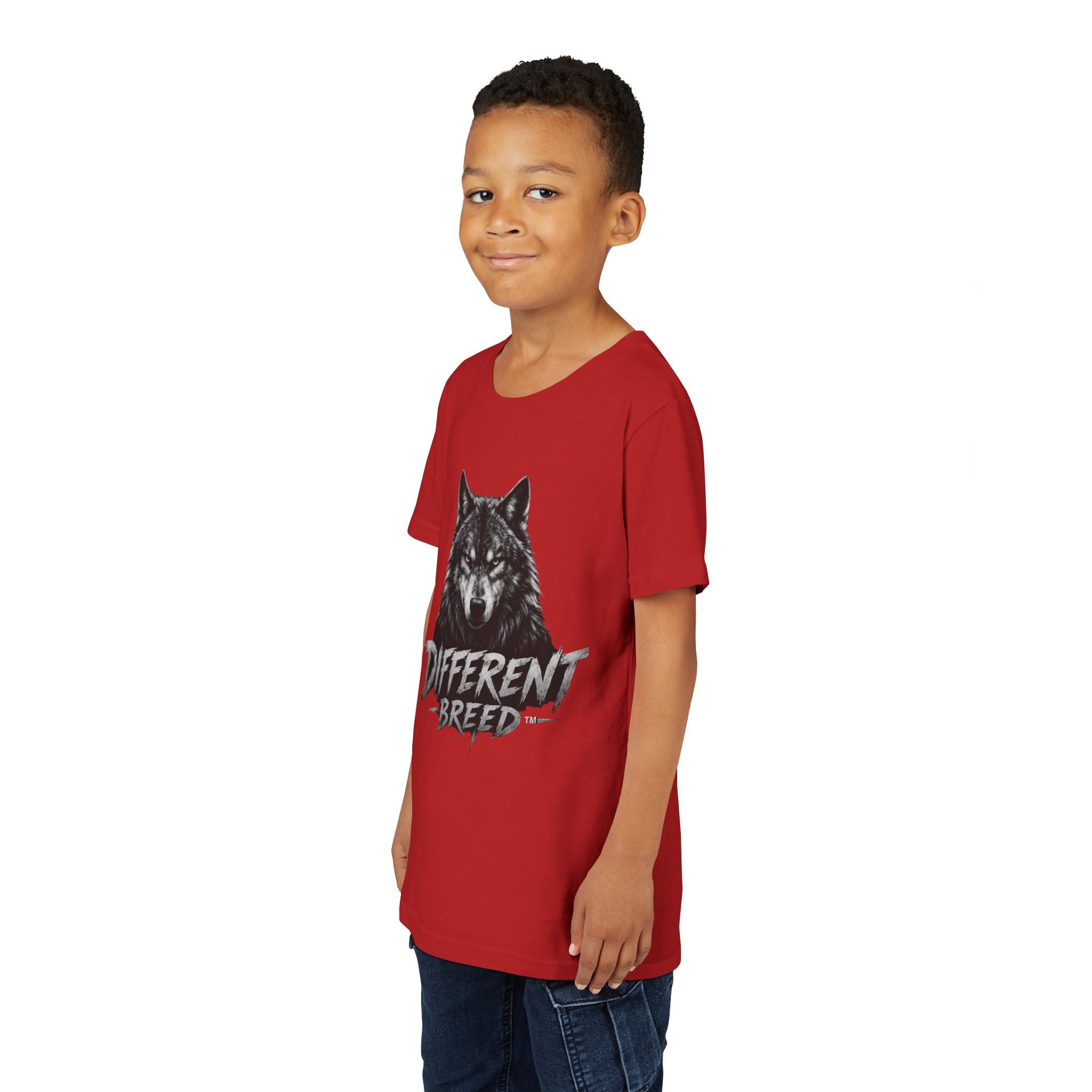 Youth Tee - 'Different Breed' Wolf Graphic Kids T-Shirt