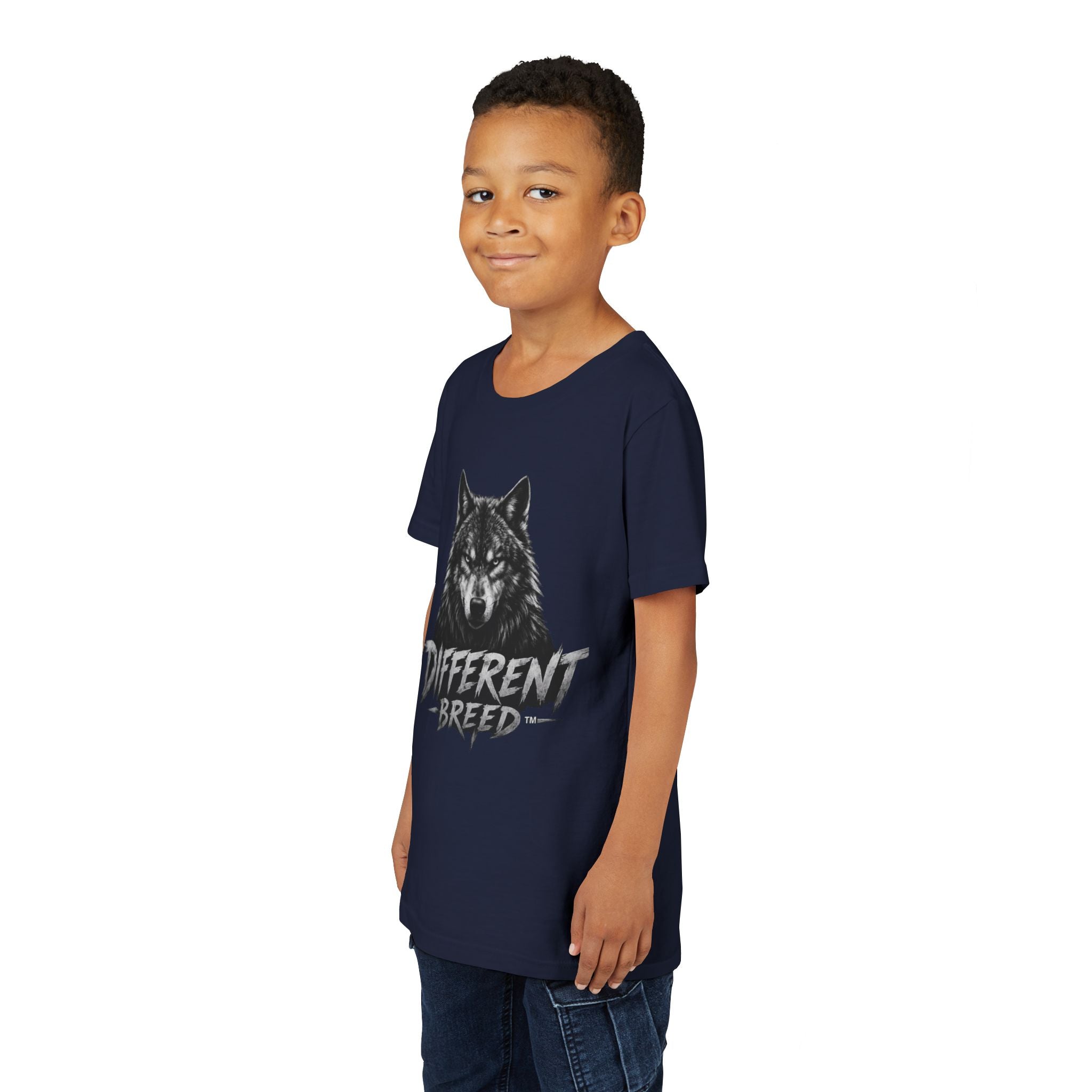 Youth Tee - 'Different Breed' Wolf Graphic Kids T-Shirt