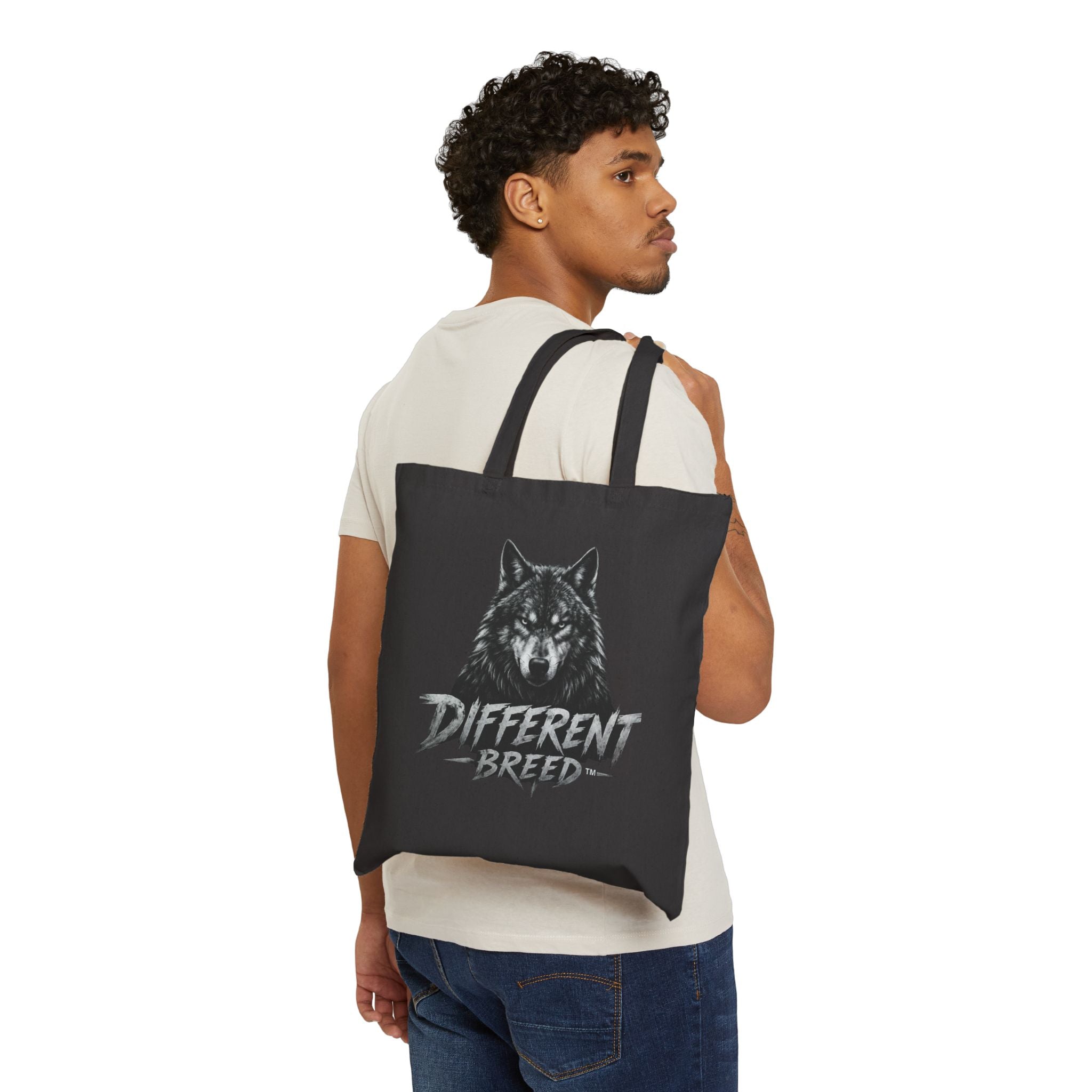 Different Breed Wolf Tote Bag — Canvas Animal Graphic Tote