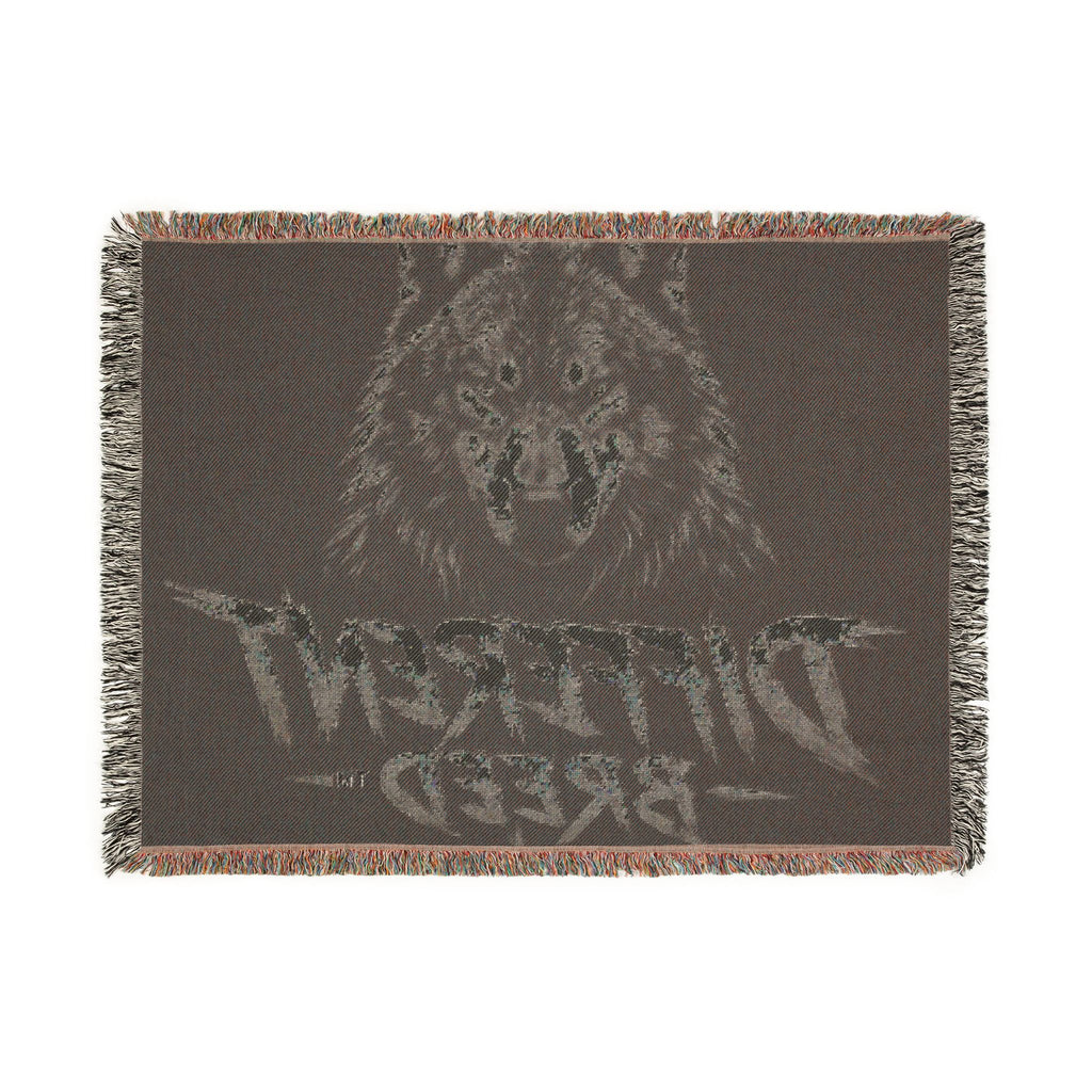 Different Breed Wolf Woven Blanket – Rustic Outdoor Throw for Men & Women