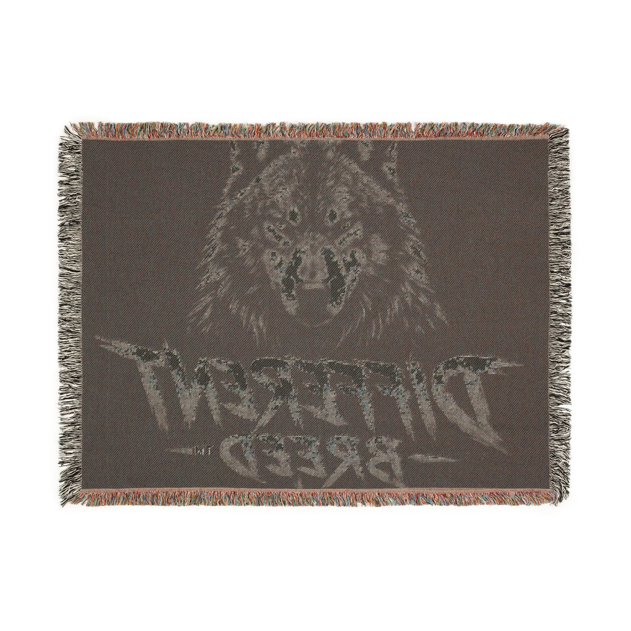 Different Breed Wolf Woven Blanket – Rustic Outdoor Throw for Men & Women