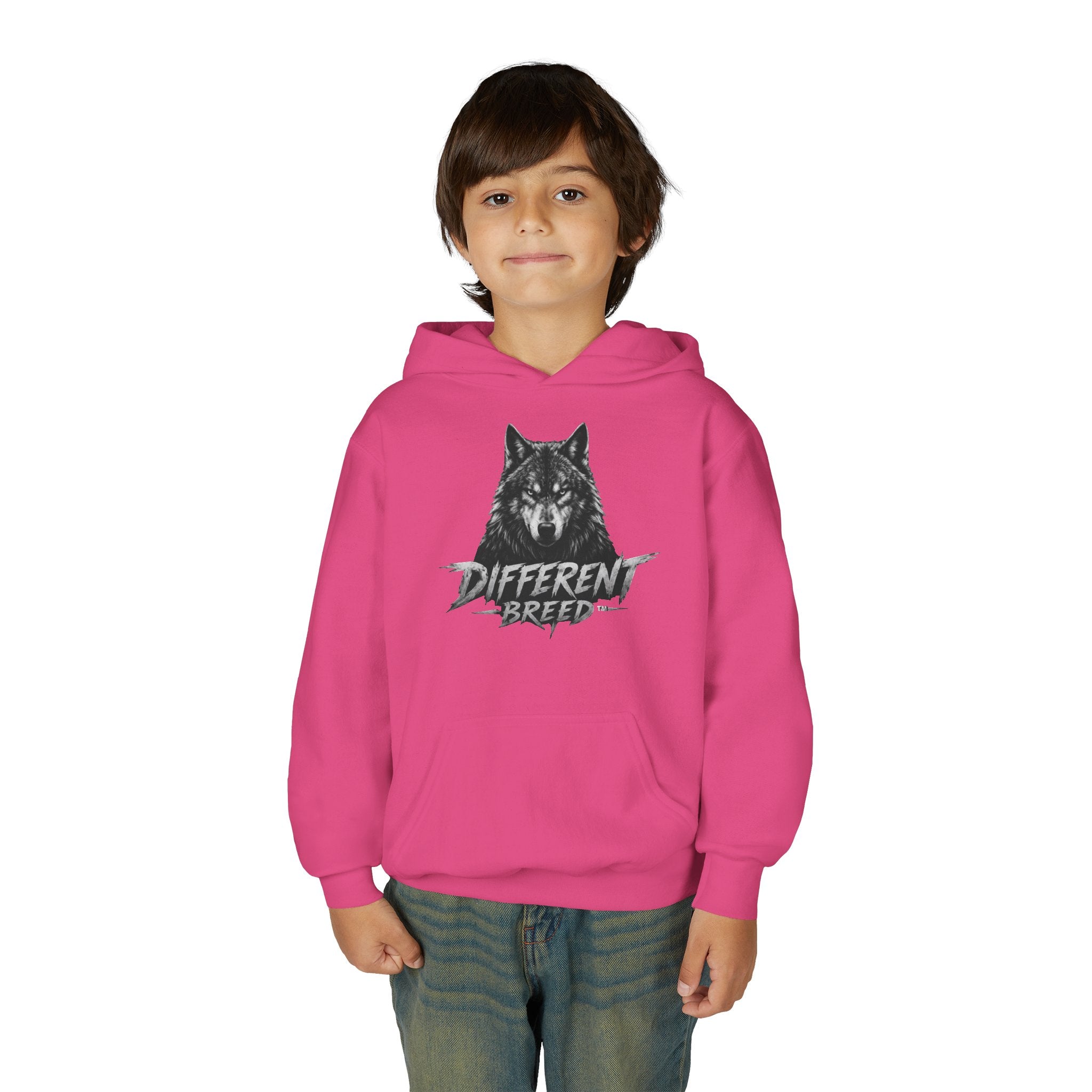 Youth Hoodie — 'Different Breed' Wolf Graphic Pullover