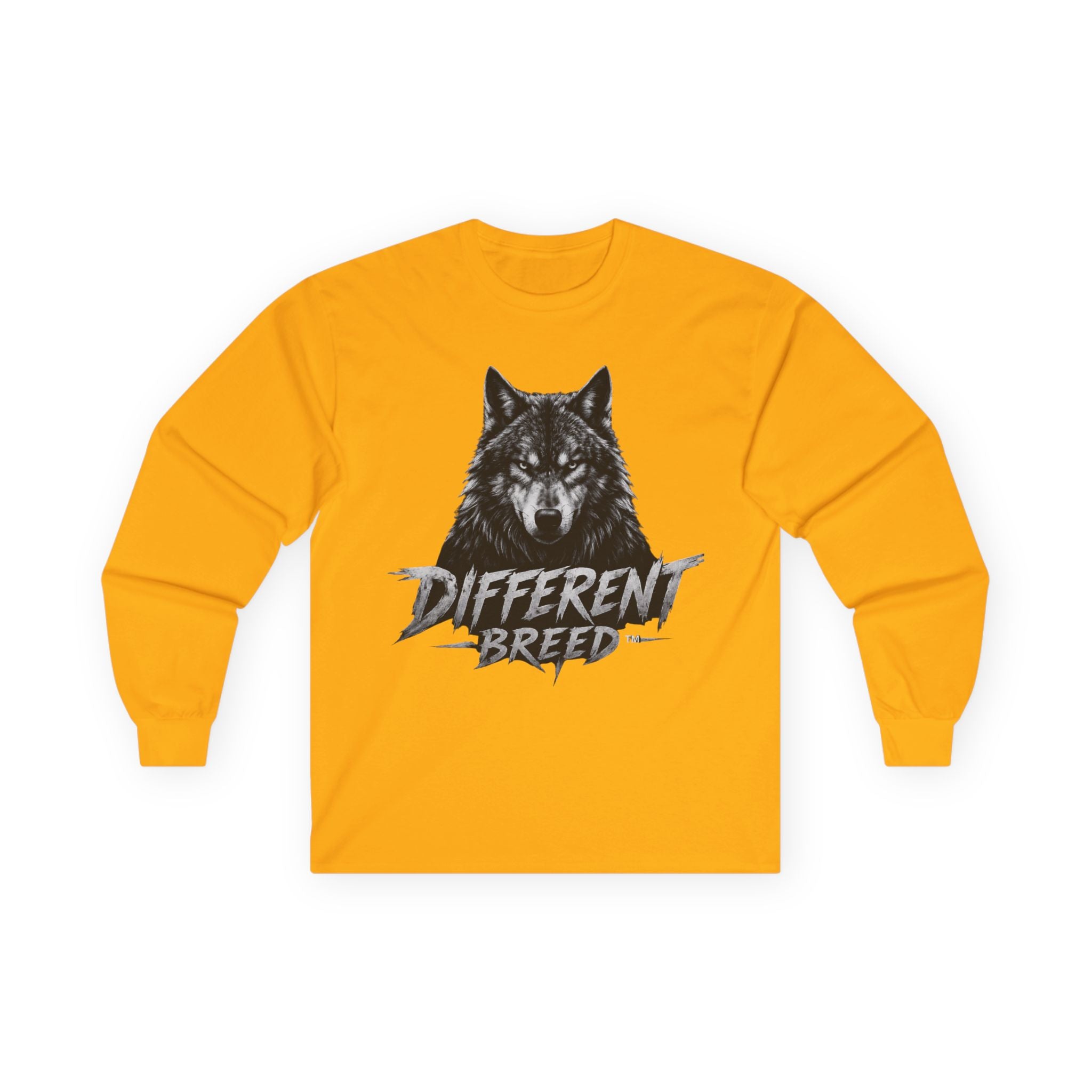 Different Breed Wolf Long Sleeve Tee — Graphic Animal Crewneck
