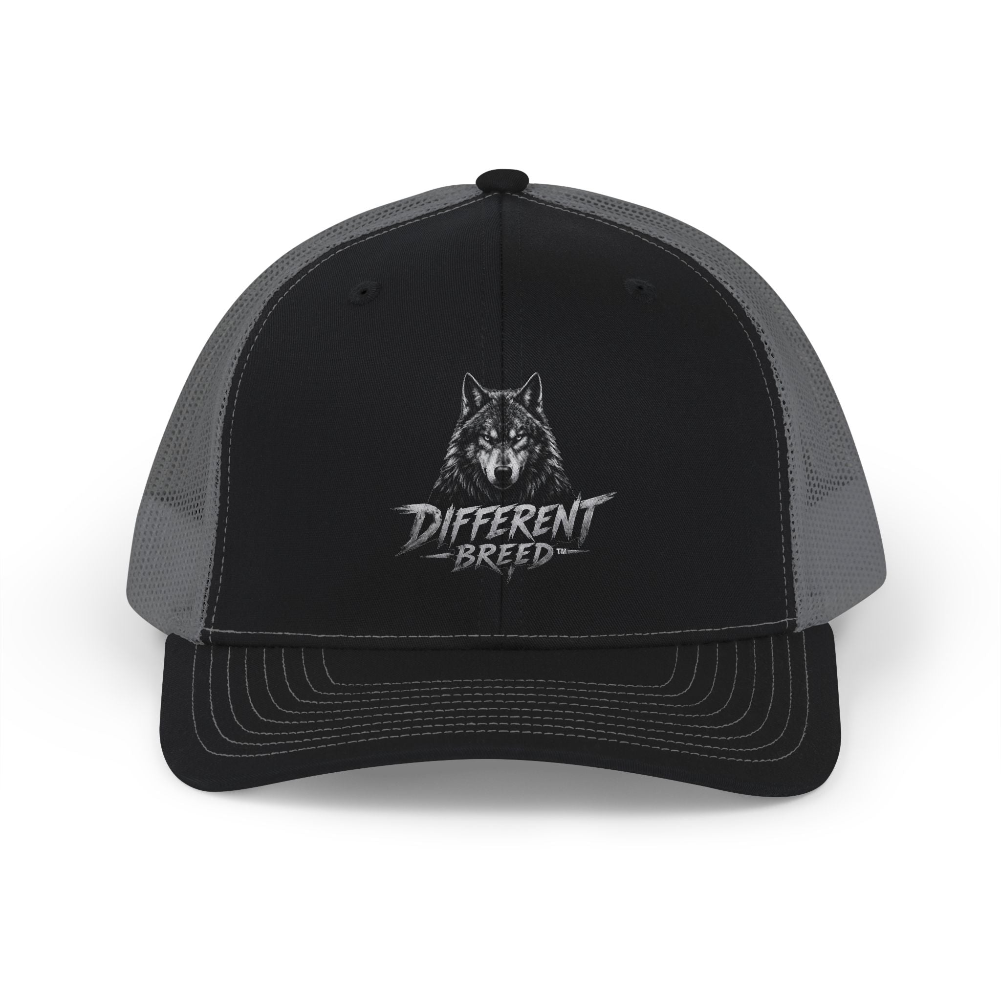 Wolf Head Trucker Cap — "Different Breed" Snapback Hat
