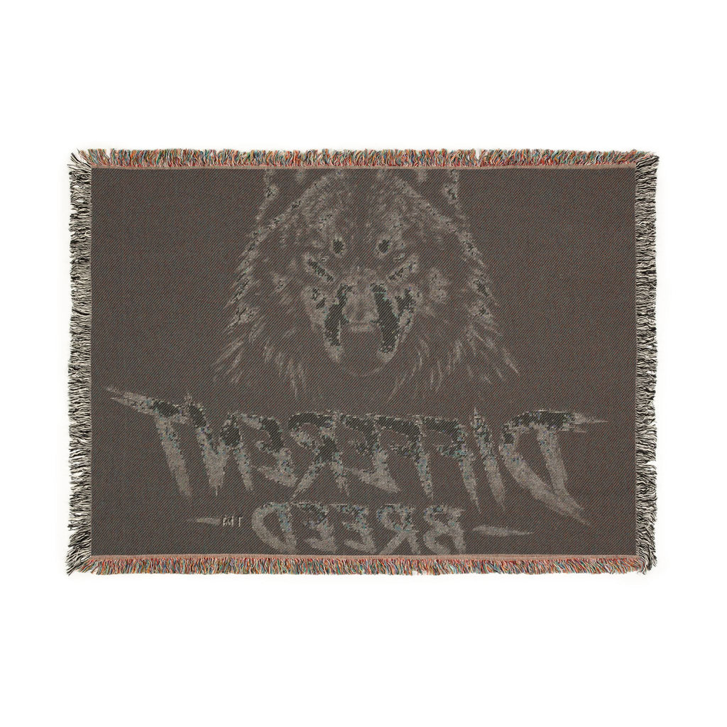 Different Breed Wolf Woven Blanket – Rustic Outdoor Throw for Men & Women