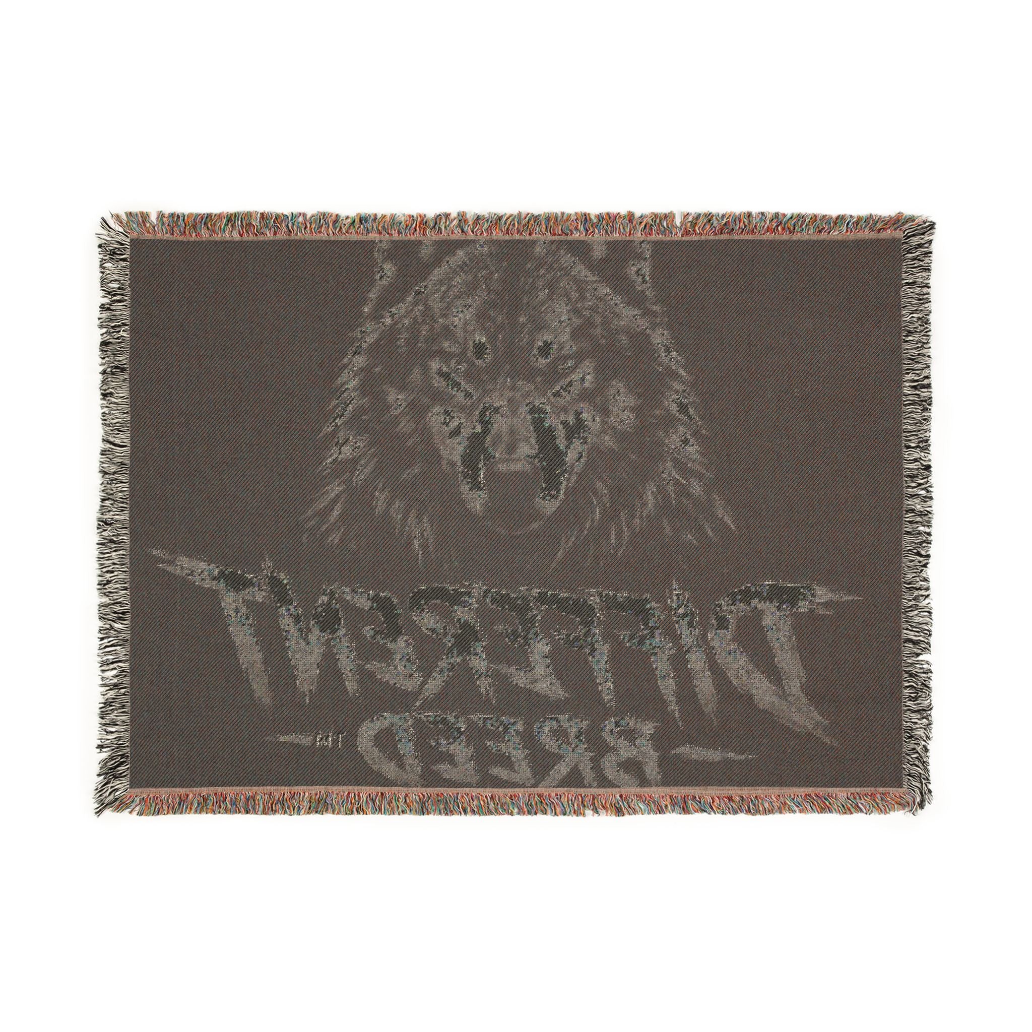 Different Breed Wolf Woven Blanket – Rustic Outdoor Throw for Men & Women