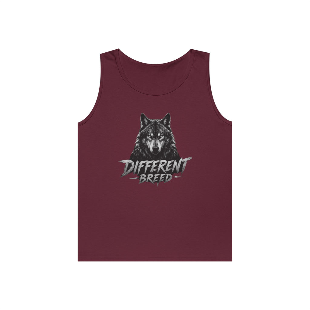 Different Breed Wolf Tank Top — Graphic Wolf Head Tee for Wilderness Lovers