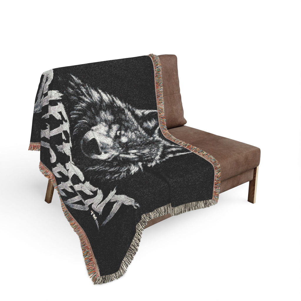 Different Breed Wolf Woven Blanket – Rustic Outdoor Throw for Men & Women