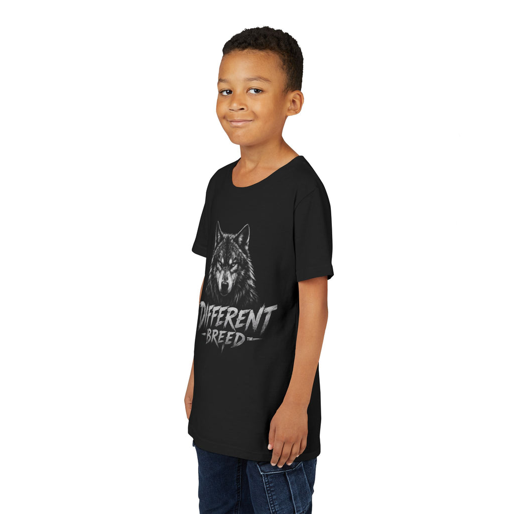 Youth Tee - 'Different Breed' Wolf Graphic Kids T-Shirt