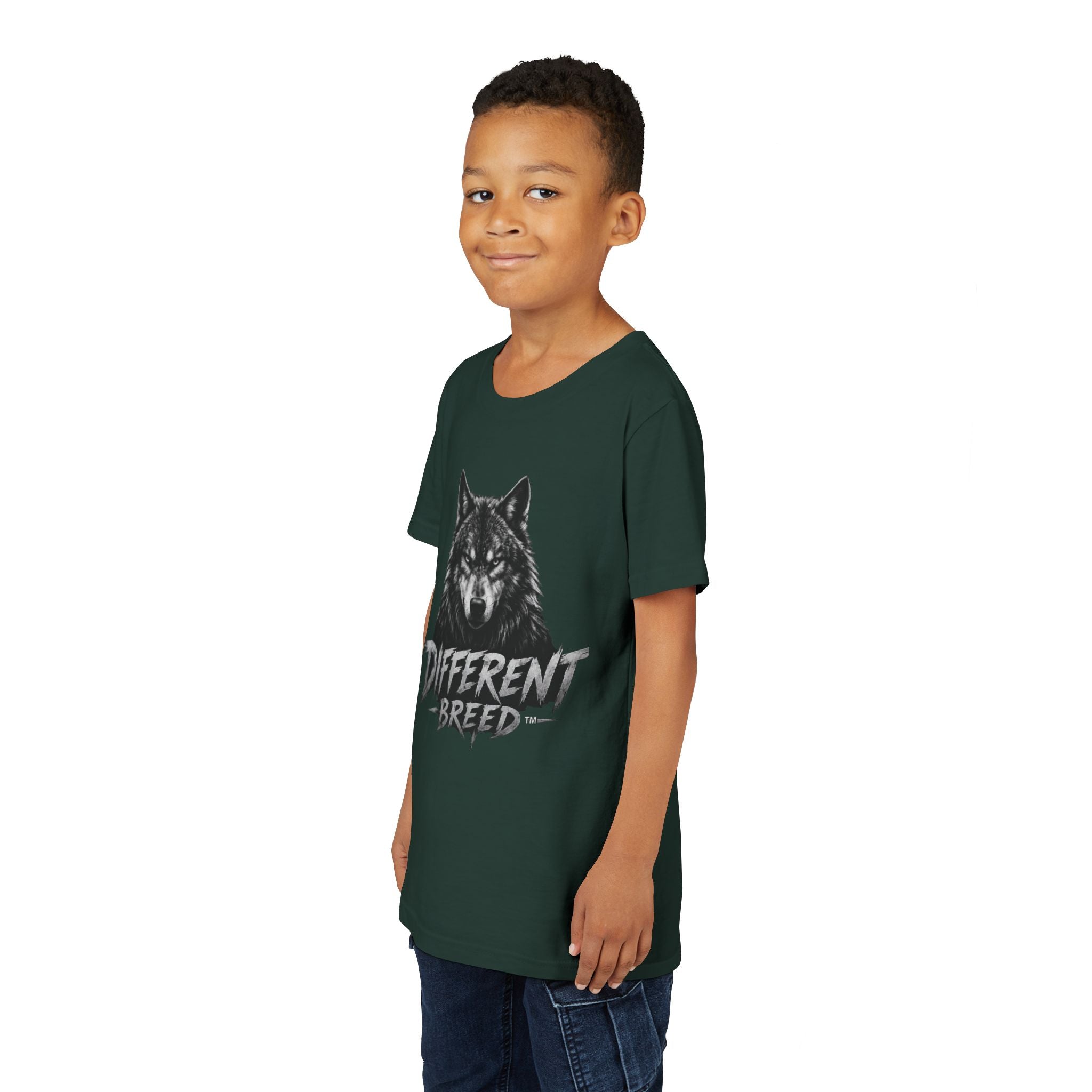 Youth Tee - 'Different Breed' Wolf Graphic Kids T-Shirt