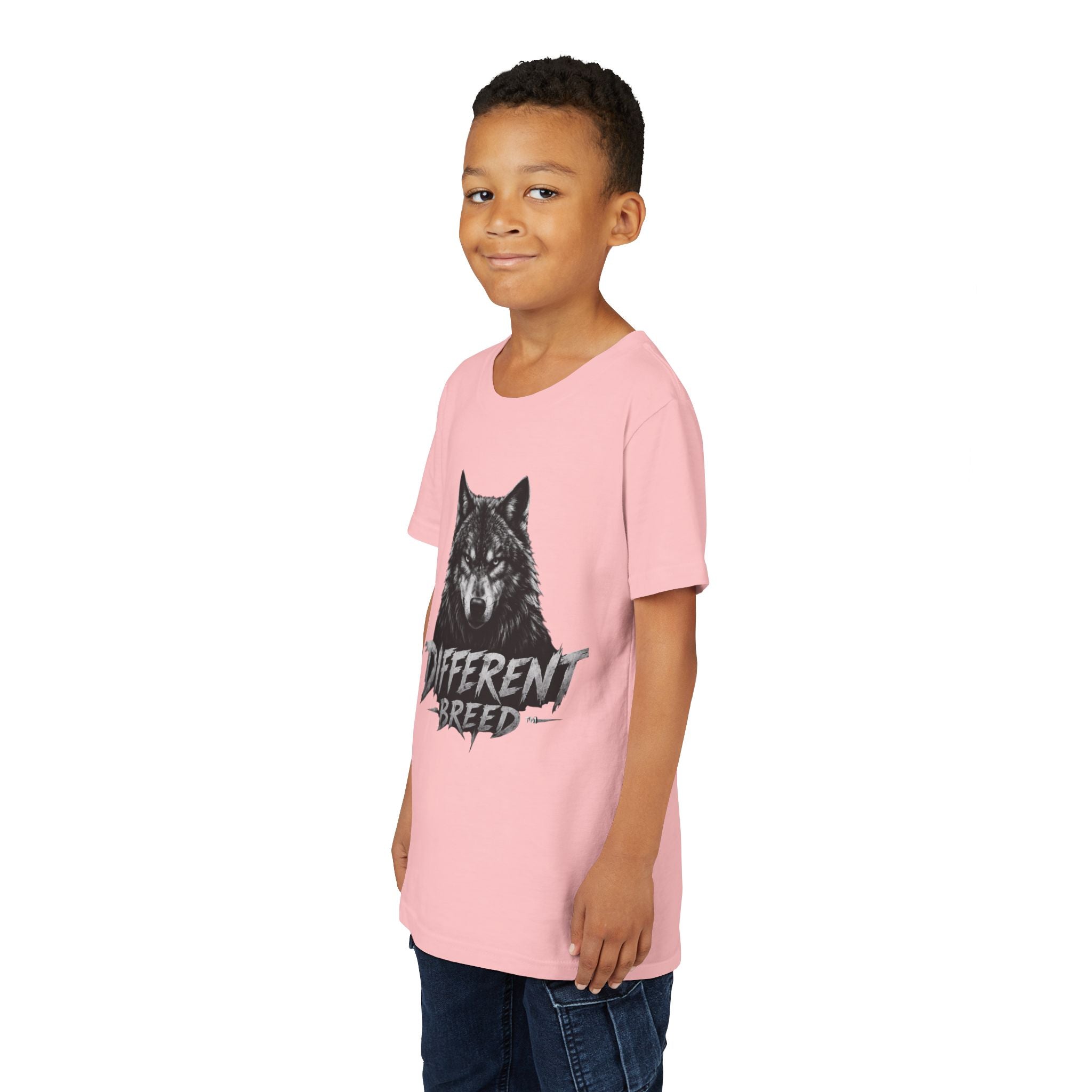 Youth Tee - 'Different Breed' Wolf Graphic Kids T-Shirt