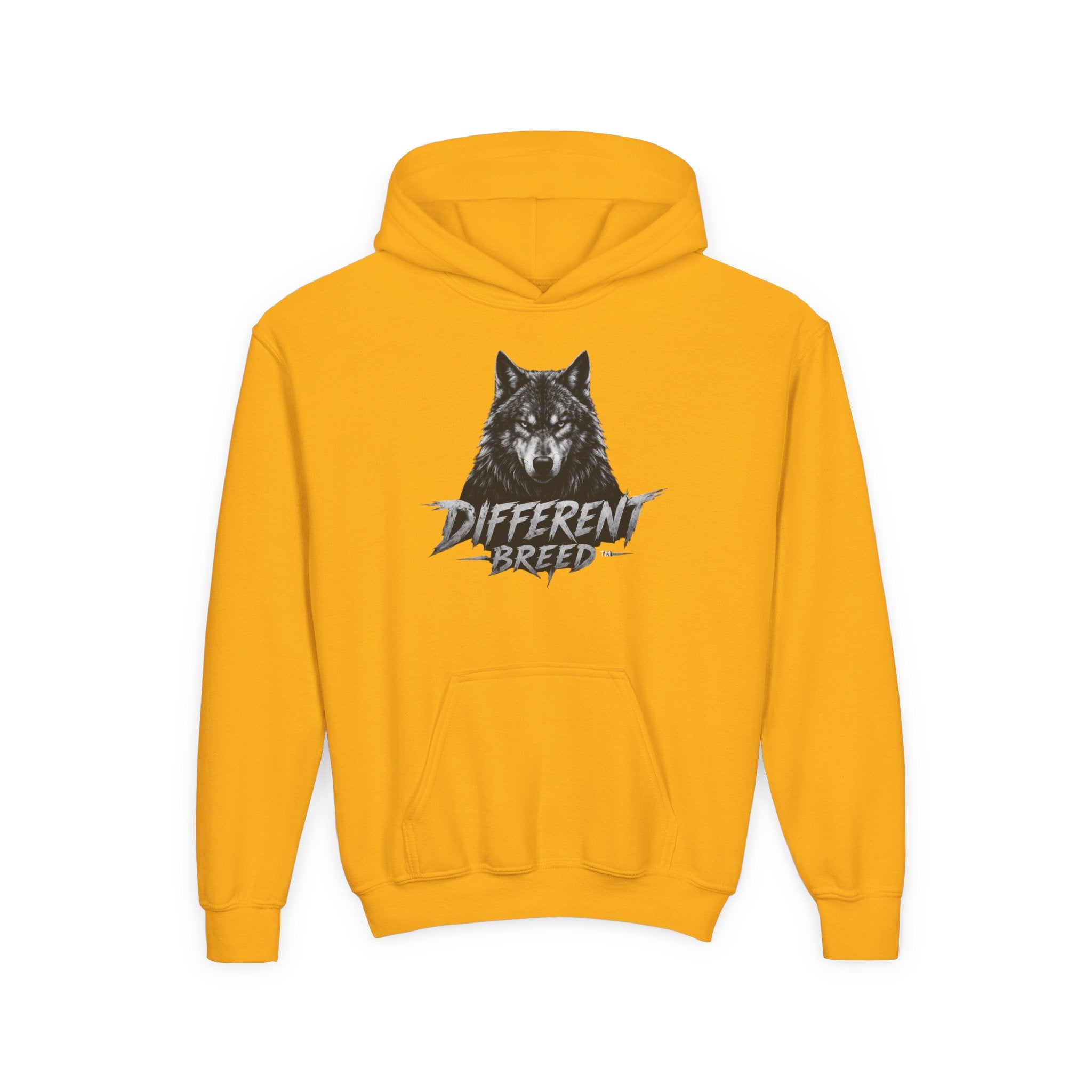 Youth Hoodie — 'Different Breed' Wolf Graphic Pullover