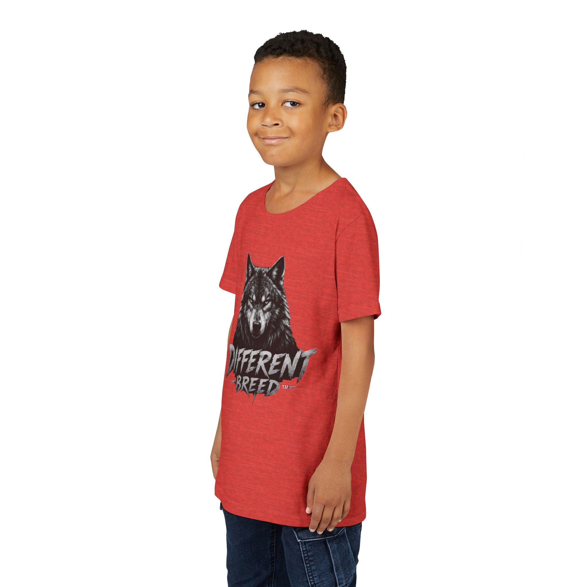 Youth Tee - 'Different Breed' Wolf Graphic Kids T-Shirt