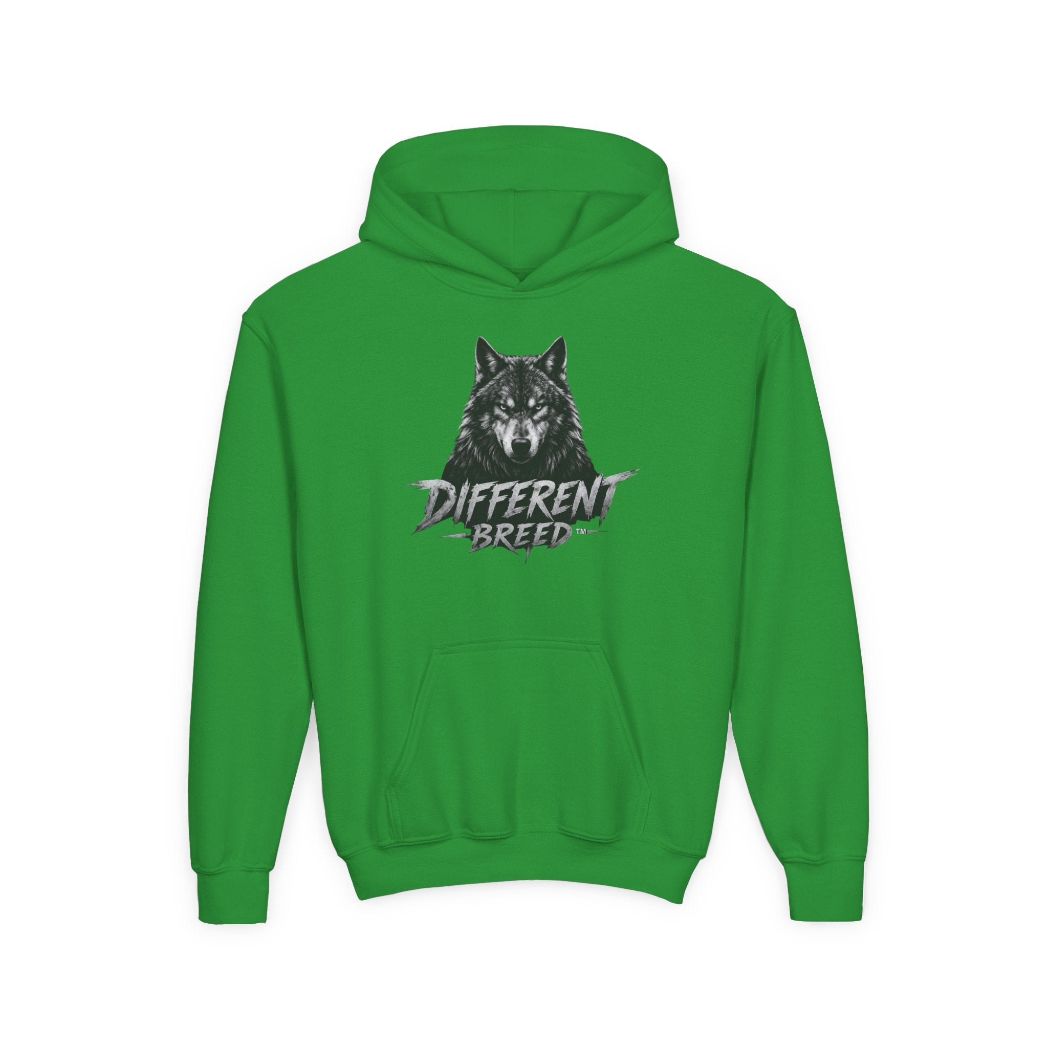 Youth Hoodie — 'Different Breed' Wolf Graphic Pullover