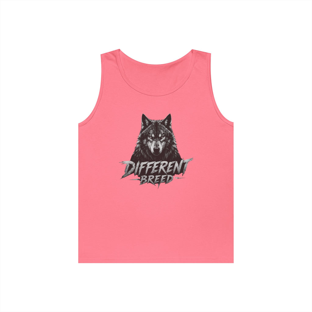 Different Breed Wolf Tank Top — Graphic Wolf Head Tee for Wilderness Lovers